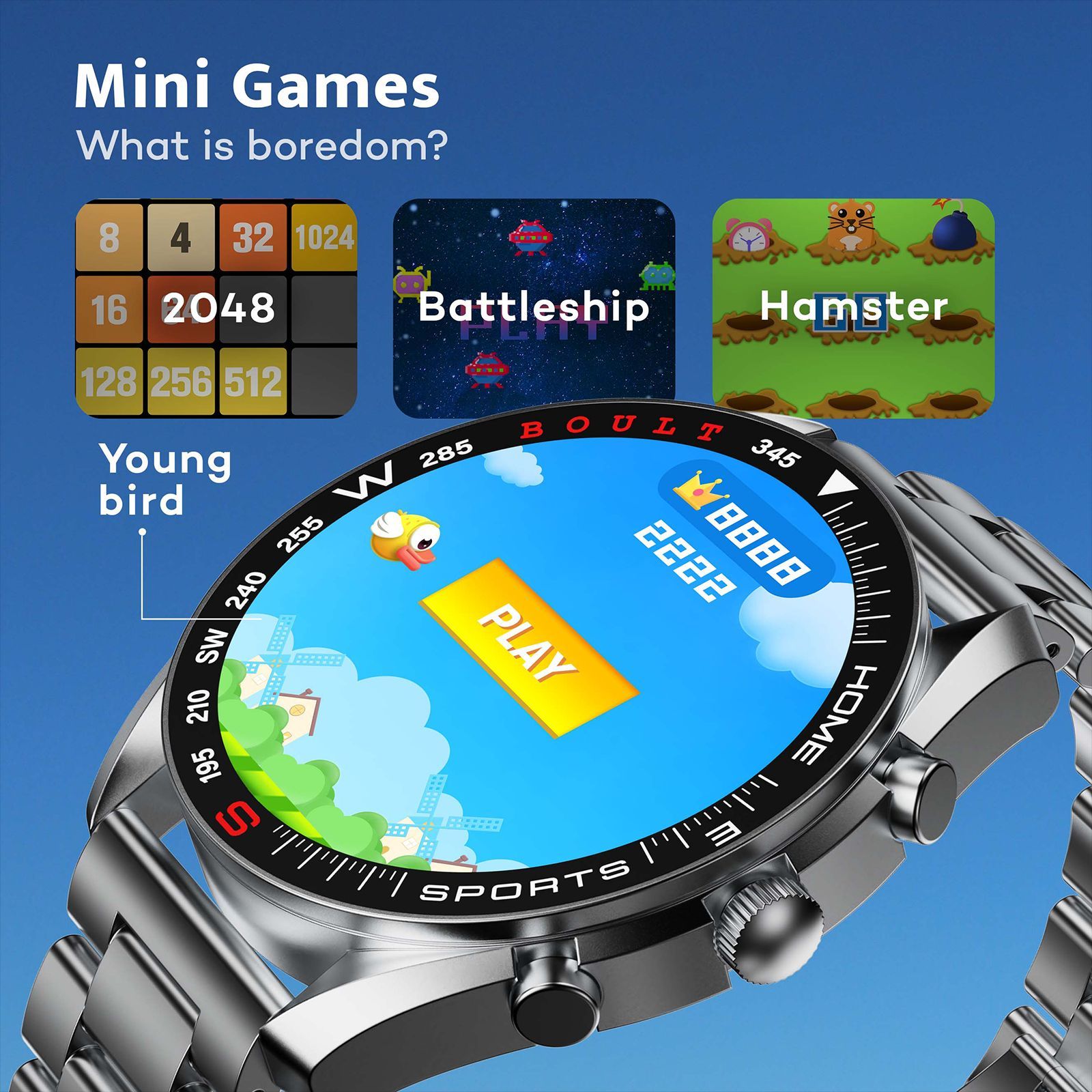 GOBOULT Radian Smartwatch with Bluetooth Calling (35.3mm HD Display, IP67 Water Resistant, Inox Steel Strap)_14