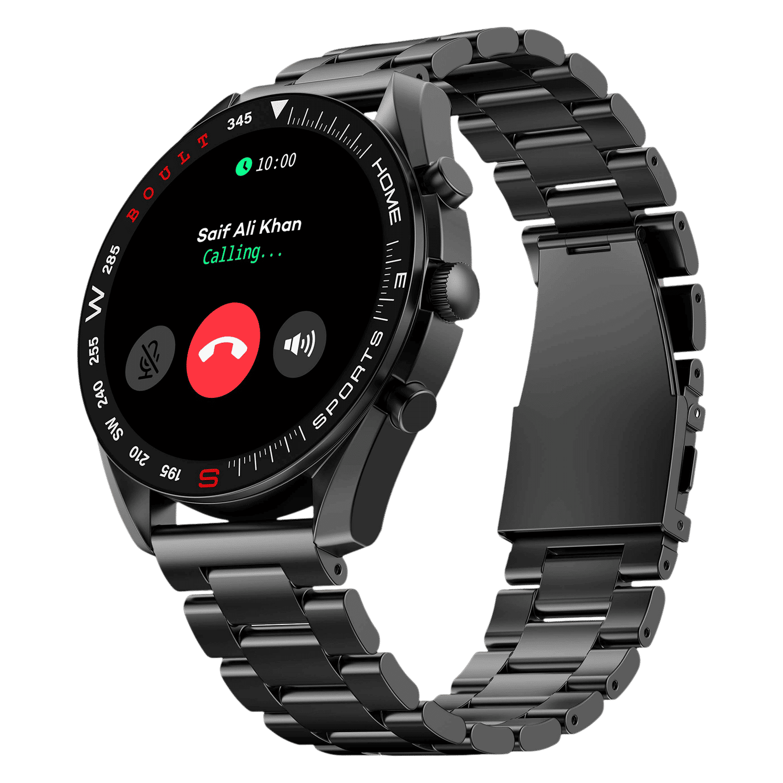 GOBOULT Radian Smartwatch with Bluetooth Calling (35.3mm HD Display, IP67 Water Resistant, Coal Black Strap)_1