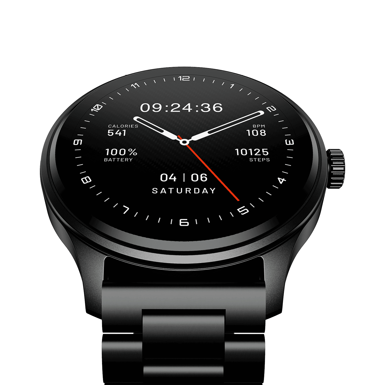 boAt Lunar Orbit 2 Smartwatch with Bluetooth Calling (35.3mm AMOLED Display, IP68 Water Resistance, Black Metal Strap)_2