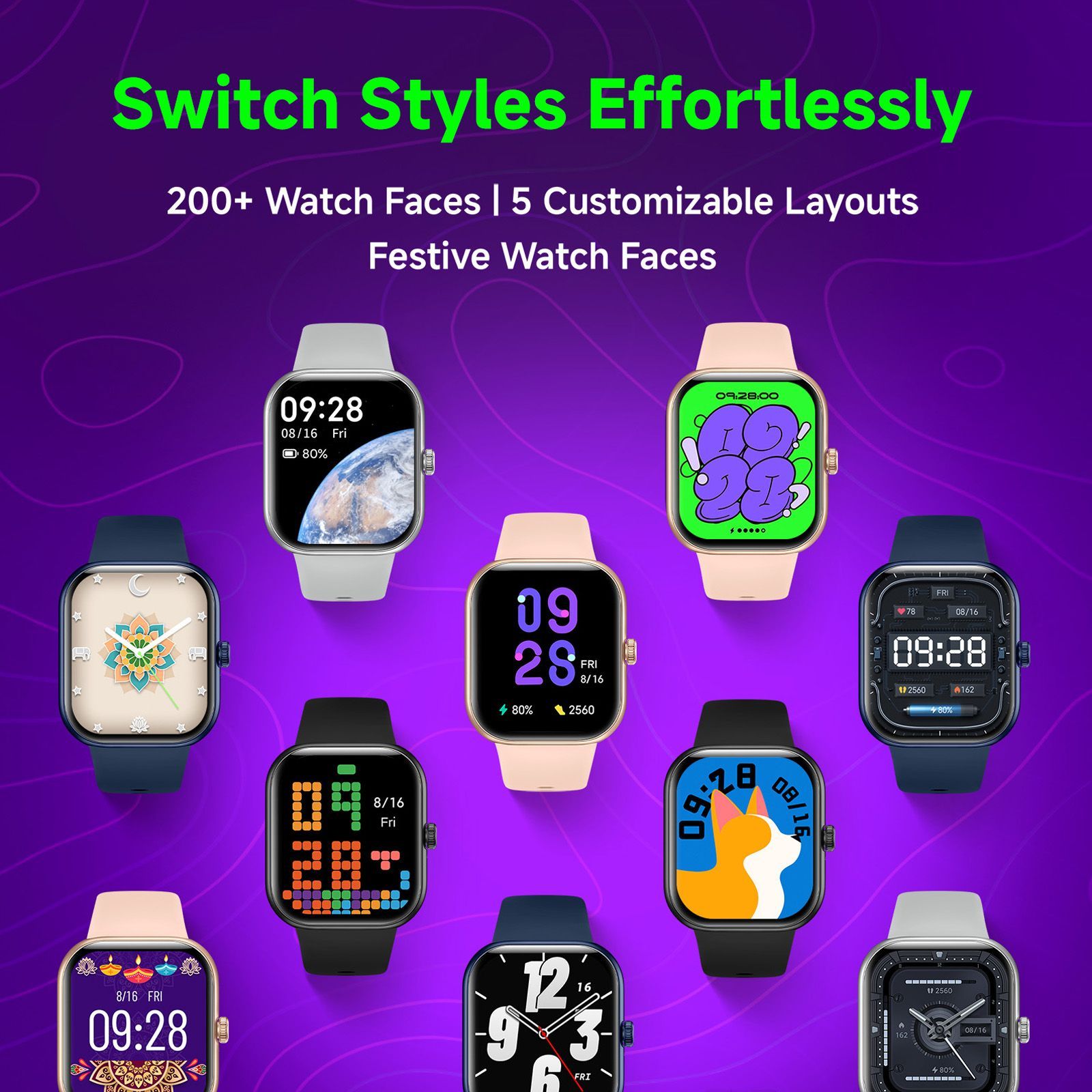 Redmi Move Bluetooth Android 6.0 Smartwatch (47mm AMOLED Display, 140+ Sports Modes, Quick Release TPU Gold Rush Strap)_15