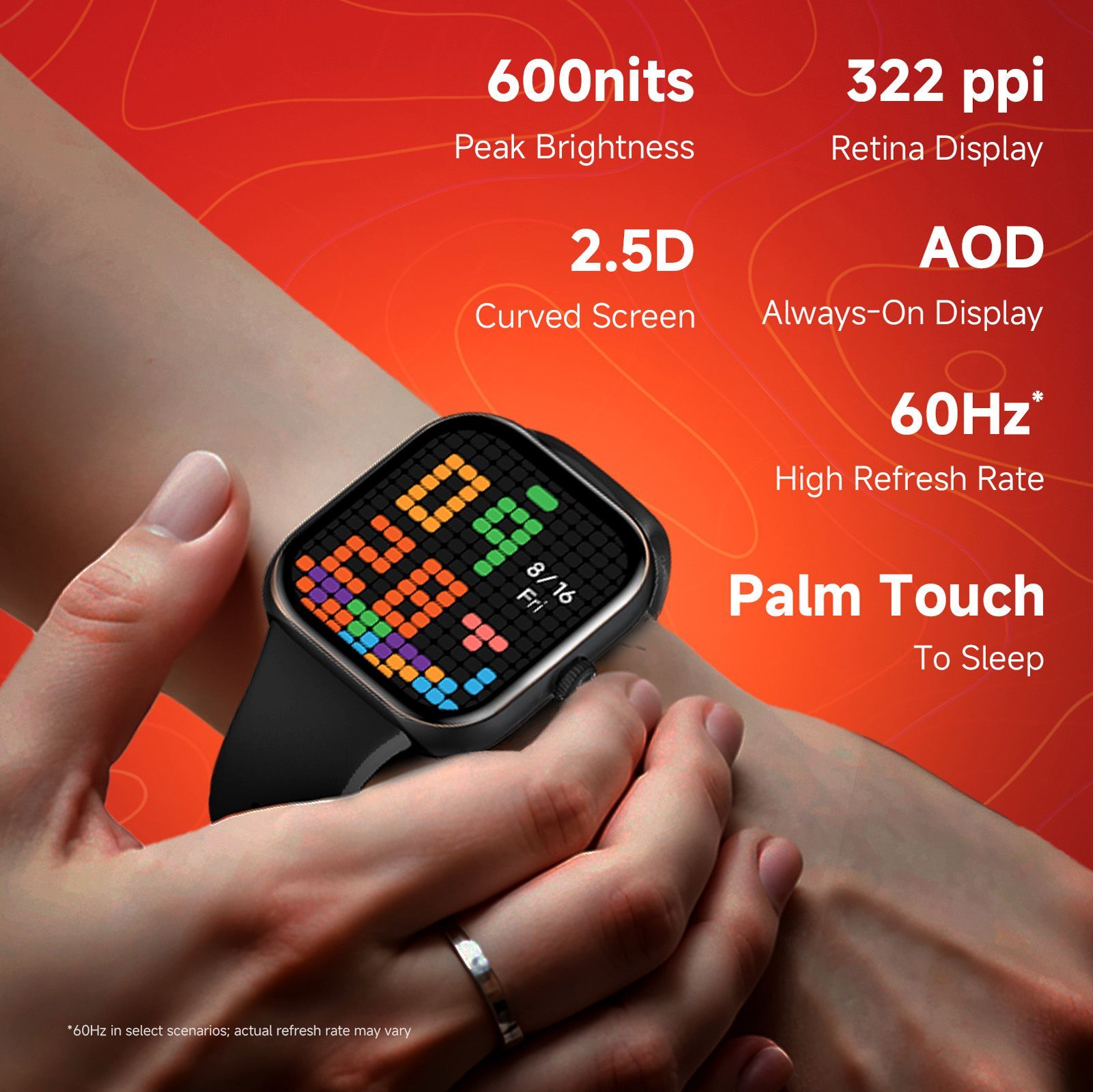 Redmi Move Bluetooth Android 6.0 Smartwatch (47mm AMOLED Display, 140+ Sports Modes, Quick Release TPU Silver Sprint Strap)_8