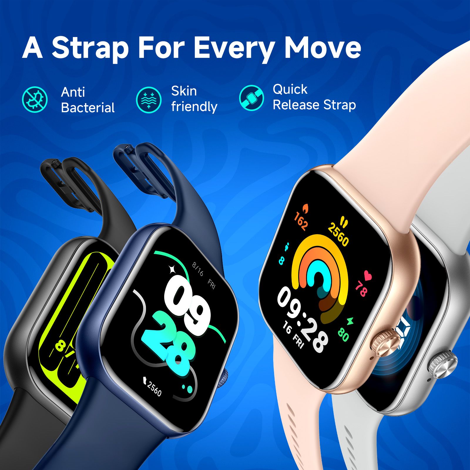 Redmi Move Bluetooth Android 6.0 Smartwatch (47mm AMOLED Display, 140+ Sports Modes, Quick Release TPU Blue Blaze Strap)_11