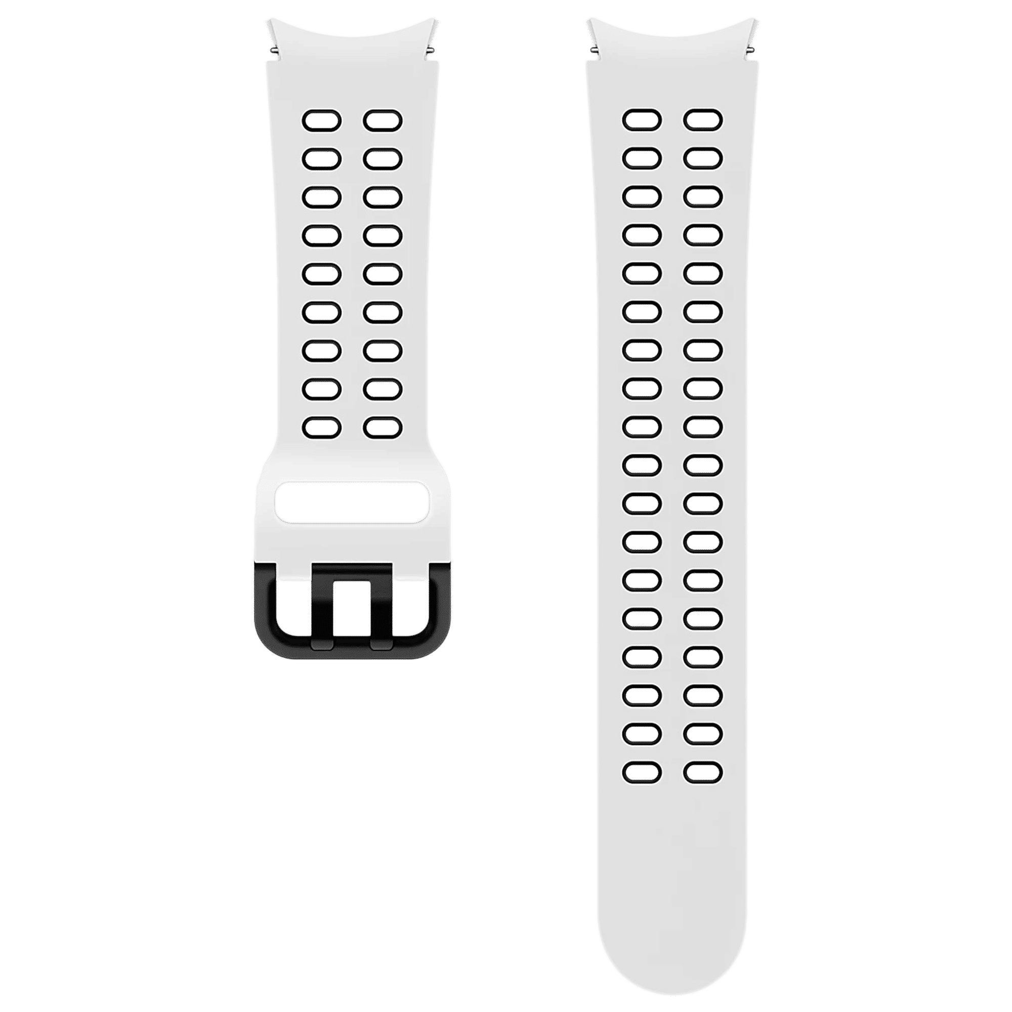 SAMSUNG Extreme Silicon Sport Band for SAMSUNG Galaxy Watch 4 (20mm, M / L) (Breathable Fabric, White)_1