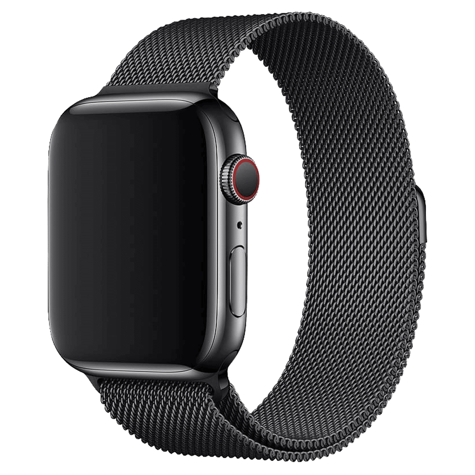 GRIPP Milanese Stainless Steel Magnetic Strap for Apple Watch Series SE, 8, 7, 6, 5, 4, 3, 2 & 1 (42mm / 44mm) (One Button Removal, Black)_4