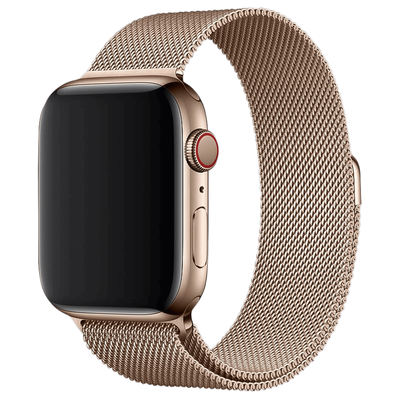 GRIPP Milanese Stainless Steel Magnetic Strap for Apple Watch Series SE, 8, 7, 6, 5, 4, 3, 2 & 1 (42mm / 44mm) (One Button Removal, Gold)_4