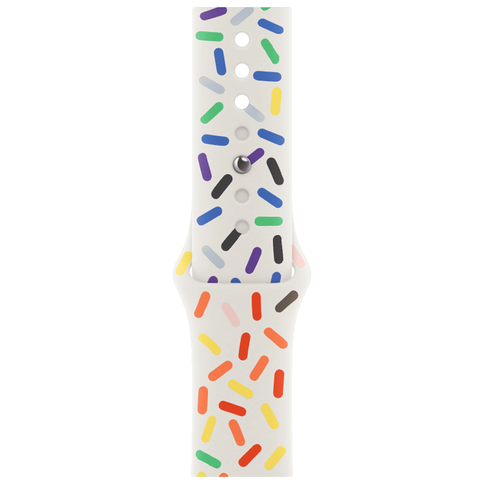 Apple Pride Edition Fluoroelastomer Sport Band for Apple iWatch (45mm) (Durable and Strong, Multi Color)_1