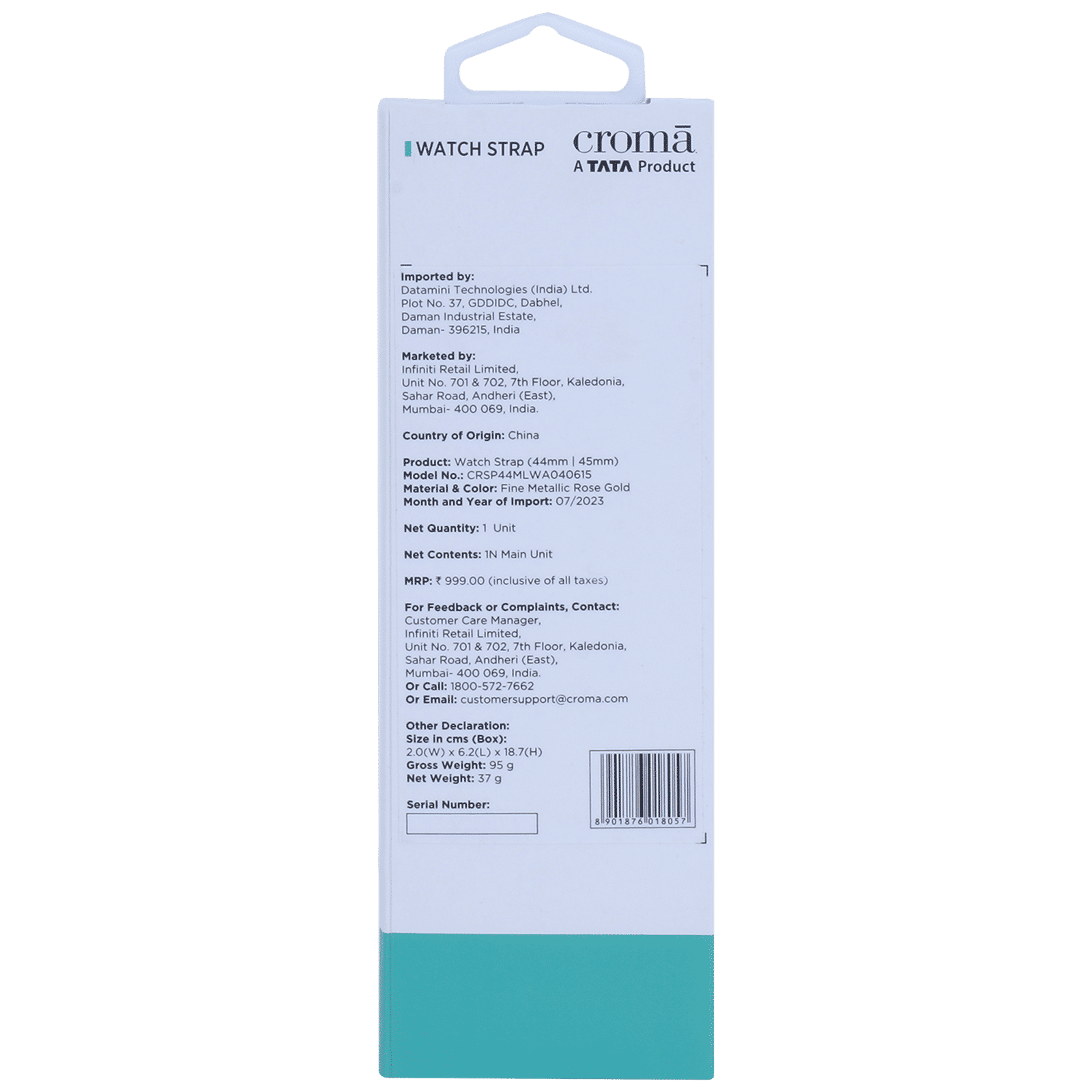 Croma Fine Metallic Strap for Apple iWatch (42mm / 44mm / 45mm) (Apple Compatible, Golden)_6