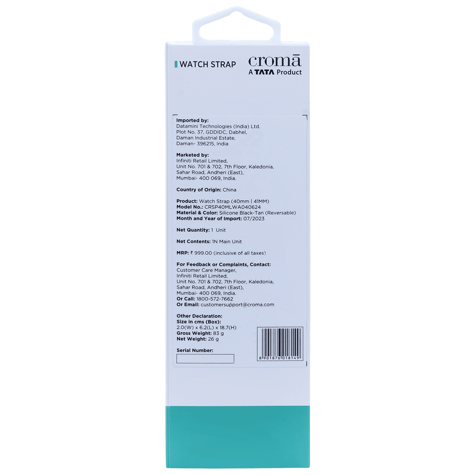 Croma Magnetic Strap for Apple iWatch (38mm / 40mm / 41mm) (Apple Compatible, Black and Tan)_6