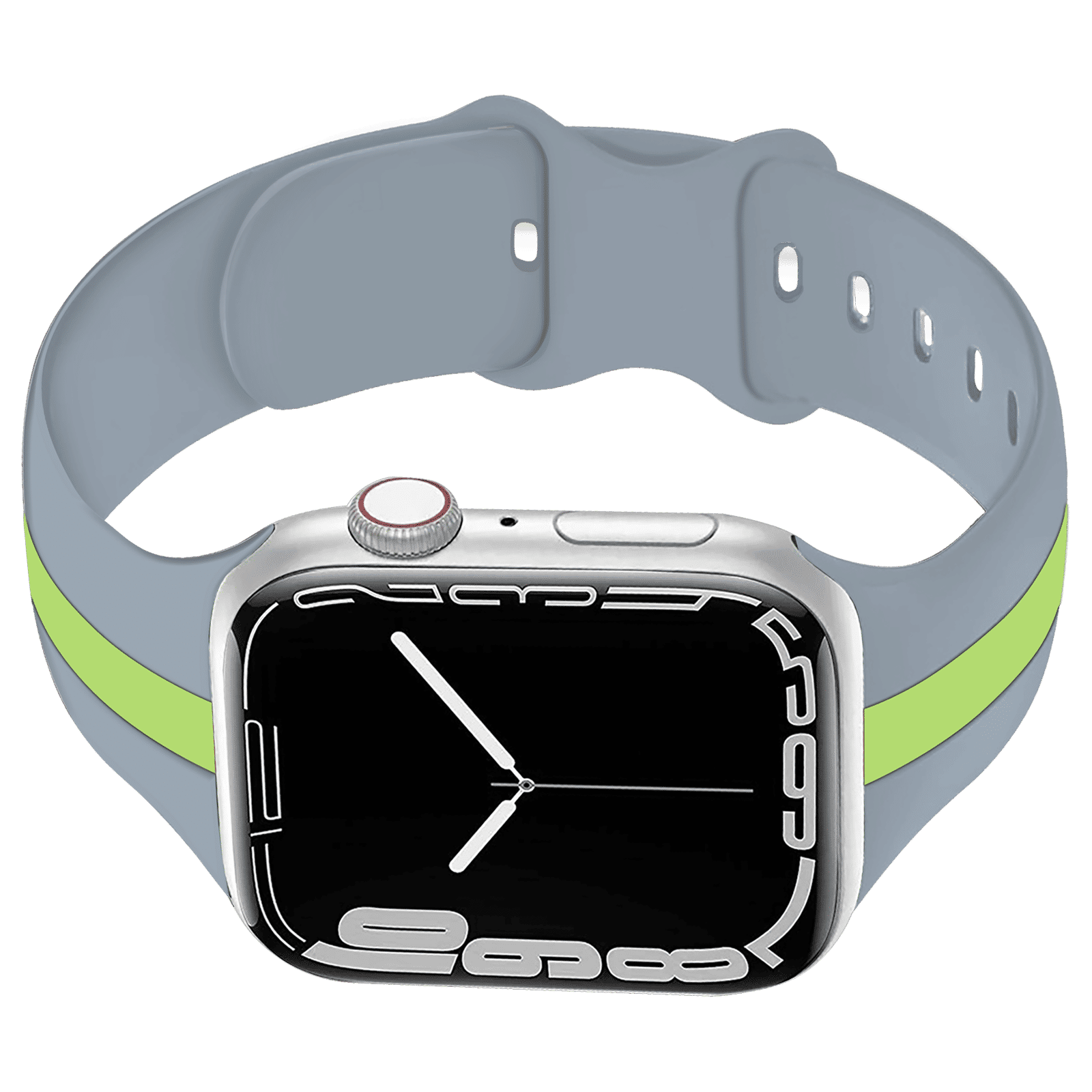 GRIPP TUTONE Silicone Strap for Apple iWatch Series 8, Series 7, Series 6, Series 5, Series 4, Series 3, Series 2, Series 1 (45mm / 49mm) (Soft and Comfortable, Grey and Yellow)_4