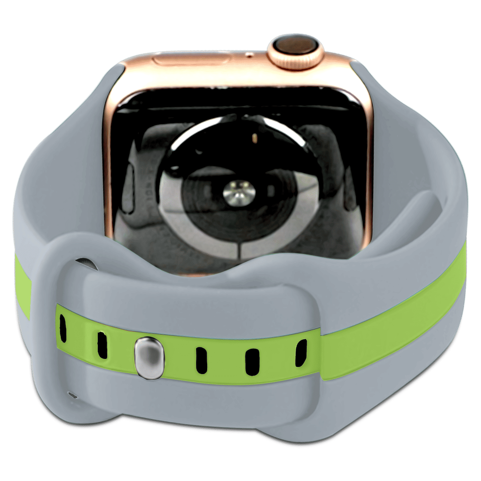 GRIPP TUTONE Silicone Strap for Apple iWatch Series 8, Series 7, Series 6, Series 5, Series 4, Series 3, Series 2, Series 1 (45mm / 49mm) (Soft and Comfortable, Grey and Yellow)_5