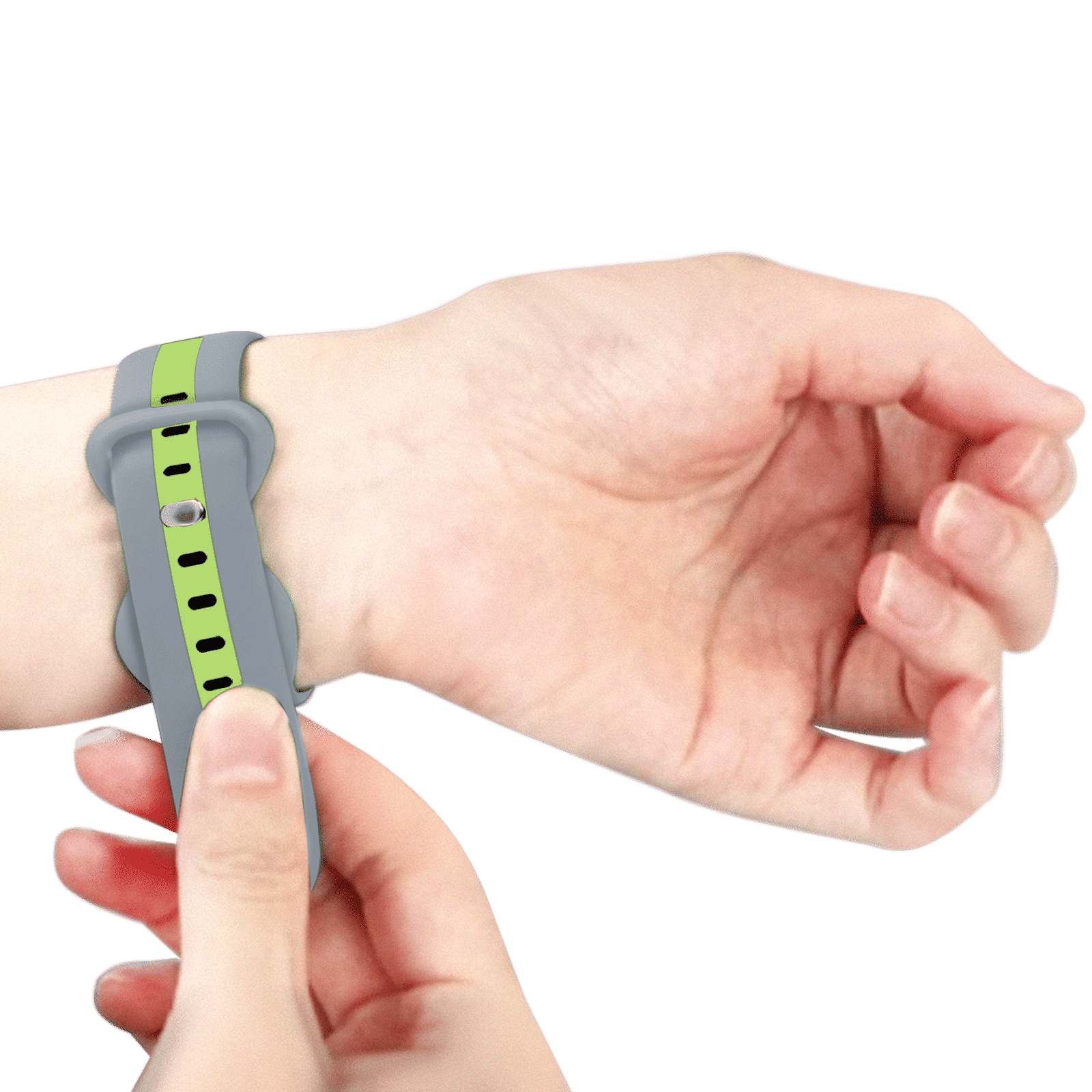 GRIPP TUTONE Silicone Strap for Apple iWatch Series 8, Series 7, Series 6, Series 5, Series 4, Series 3, Series 2, Series 1 (45mm / 49mm) (Soft and Comfortable, Grey and Yellow)_6