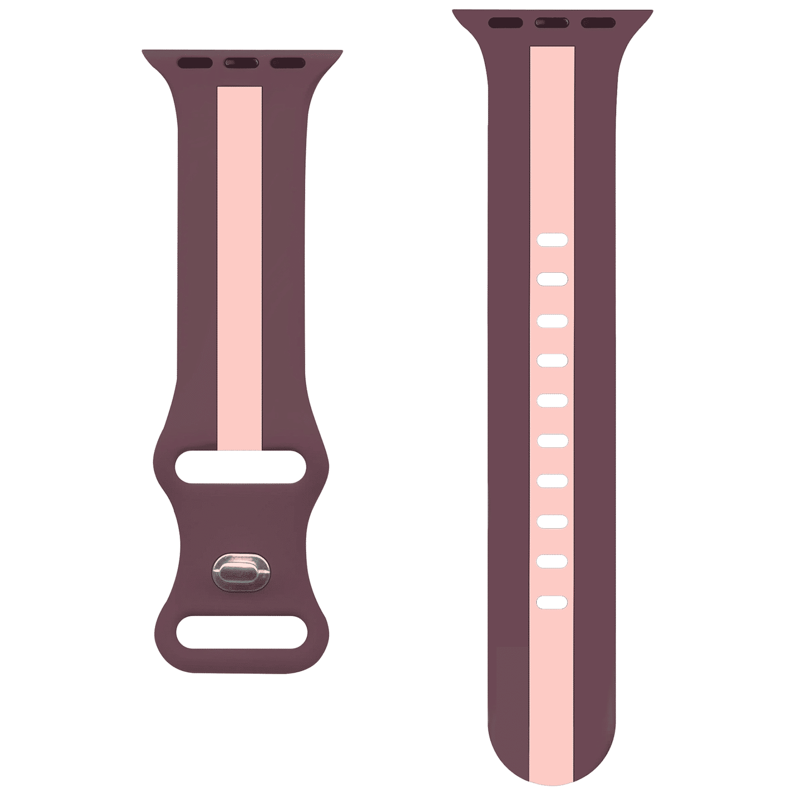 GRIPP TUTONE Silicone Strap for Apple iWatch Series 8, Series 7, Series 6, Series 5, Series 4, Series 3, Series 2, Series 1 (40mm / 41mm) (Soft and Comfortable, Mauve and Pink)_1