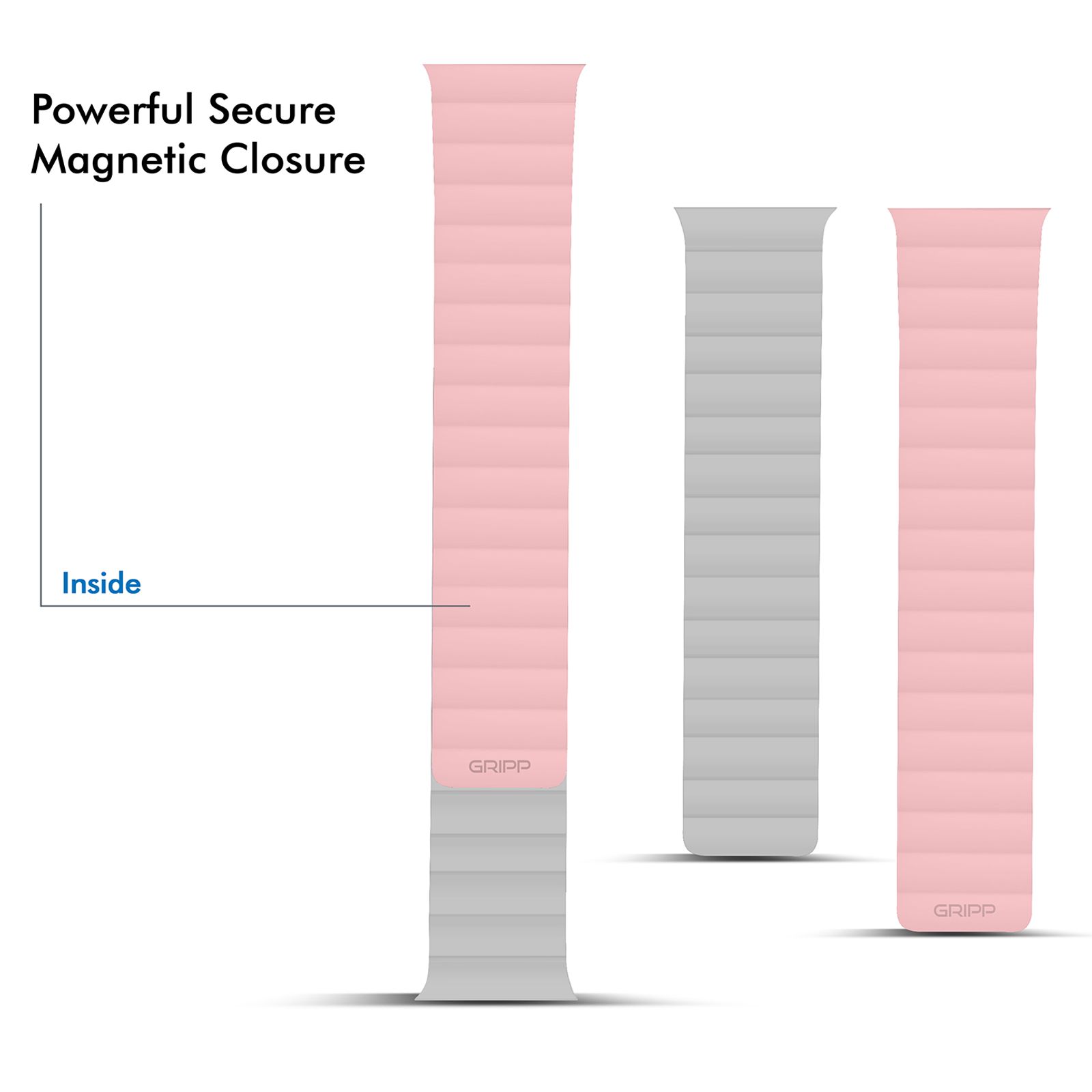 GRIPP Reverser Silicone Strap for Apple iWatch Series 7, Series 6, Series 5, Series 4, Series 3 (40mm / 41mm) (Soft and Comfortable, Pink and White) GRIPP Reverser Silicone Strap for Apple iWatch Series 7, Series 6, Series 5, Series 4, Series 3 (40mm / 41mm) (Soft and Comfortable, Pink and White)_6