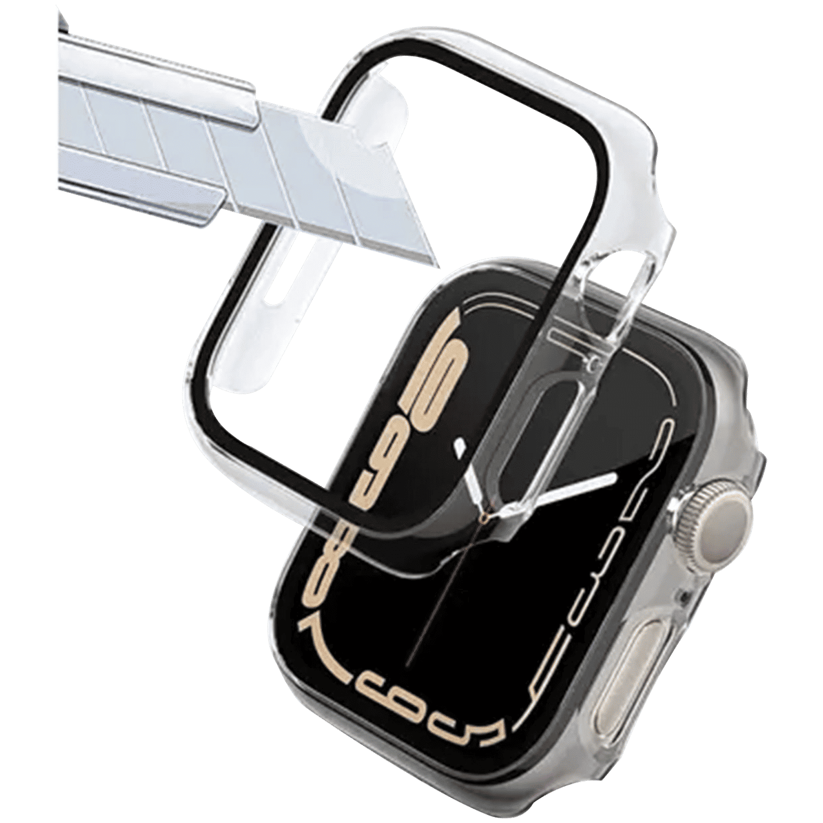 GRIPP Defence Tempered Glass Bumper Case for Apple iWatch Series 7, 6, 5, 4, 3, 2, 1 (45mm) (Shockproof, Clear) GRIPP Defence Tempered Glass Bumper Case for Apple iWatch Series 7, 6, 5, 4, 3, 2, 1 (45mm) (Shockproof, Clear)_5