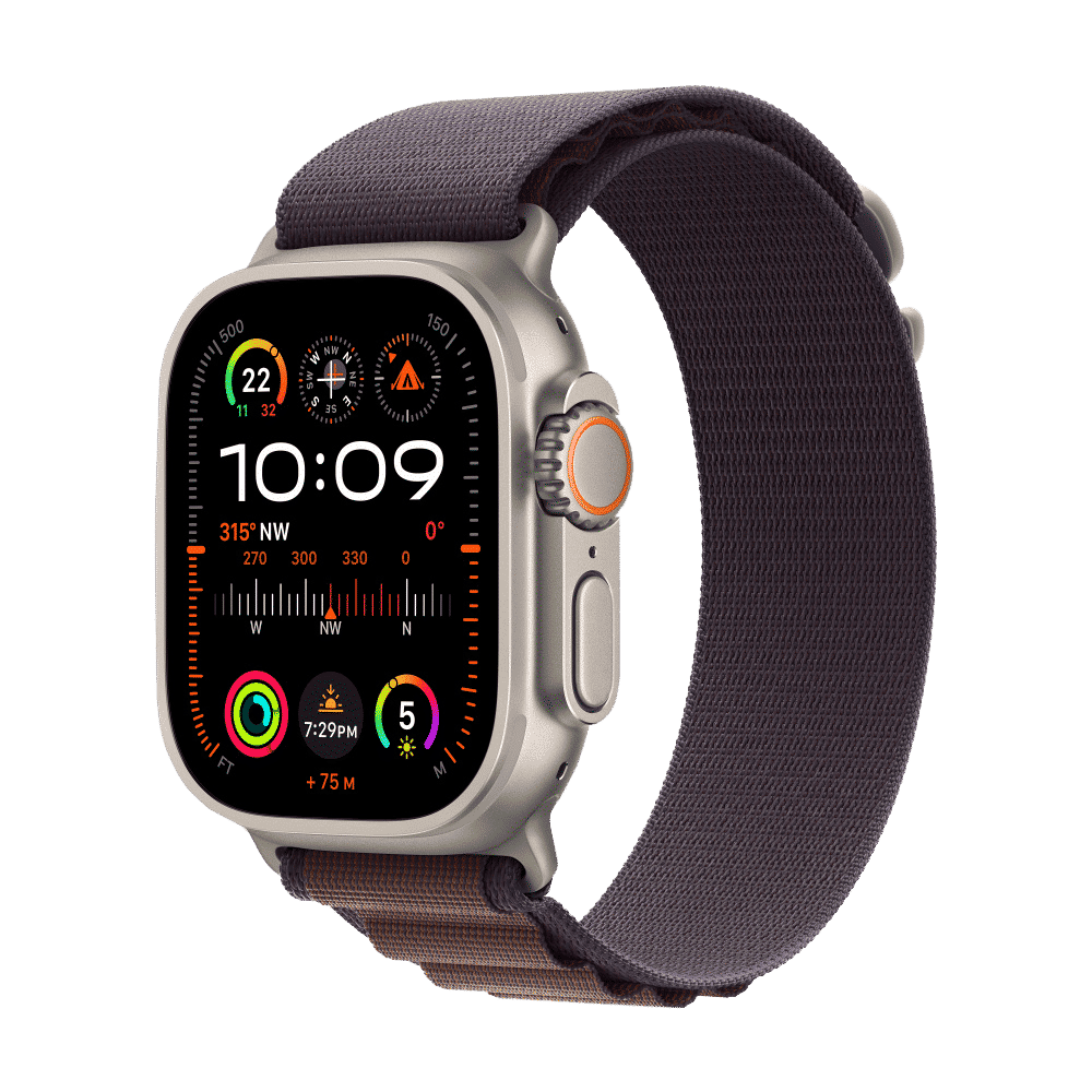 Apple Alpine Polyester & Spandex Loop for Apple iWatch (44mm / 45mm / 49mm, L) (Corrosion Resistant, Indigo)_2