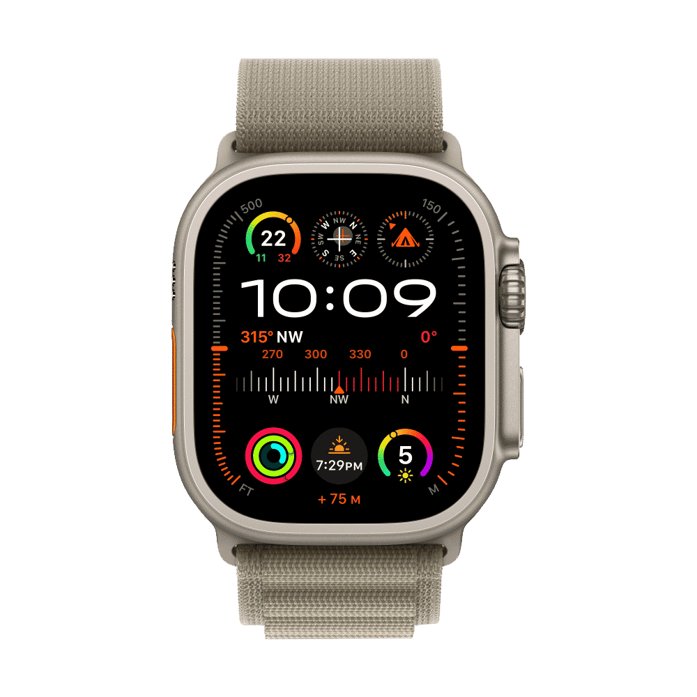 Apple Alpine Polyester & Spandex Loop for Apple iWatch (44mm / 45mm / 49mm, S) (Corrosion Resistant, Olive)_3