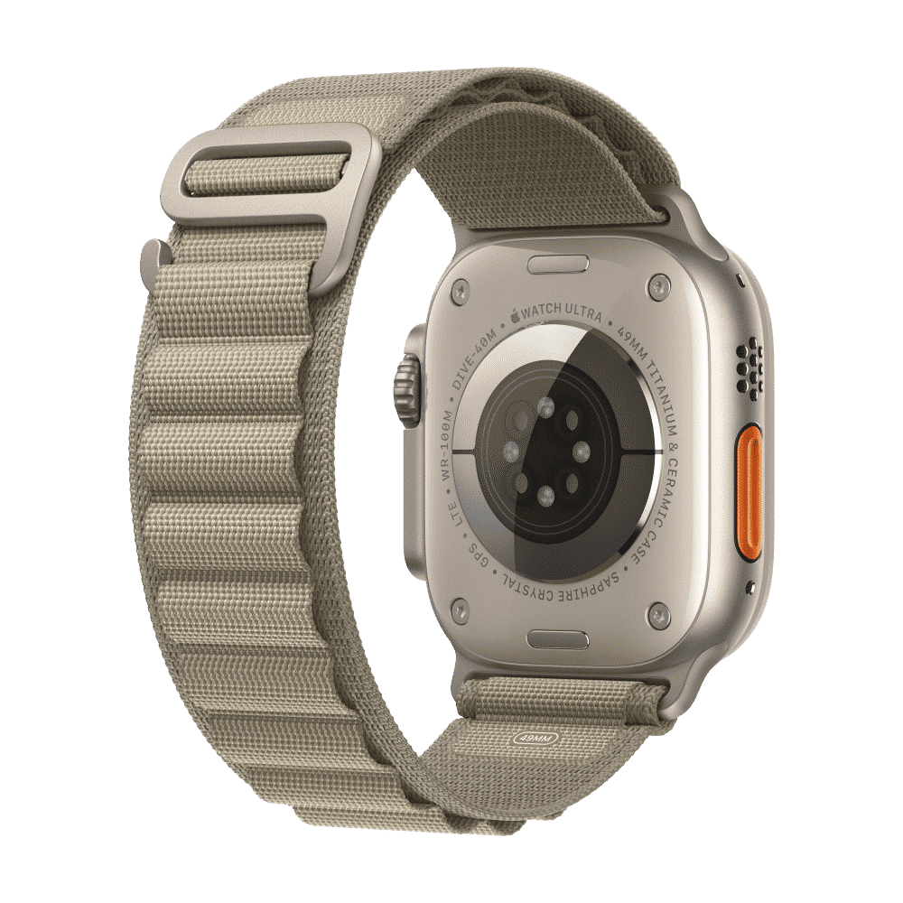 Apple Alpine Polyester & Spandex Loop for Apple iWatch (44mm / 45mm / 49mm, S) (Corrosion Resistant, Olive)_4