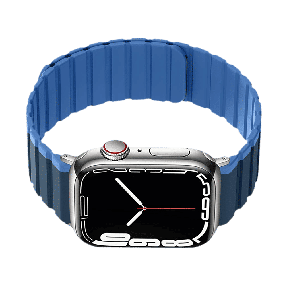 GRIPP Dual Reverser Silicon Magnetic Strap for Apple Watch Ultra 2, Watch Ultra, Watch Series SE, 4, 5, 6, 7, 8, 9 & 10 (44mm / 45mm / 46mm / 49mm) (Lightweight, Dark Blue & Light Blue)_7