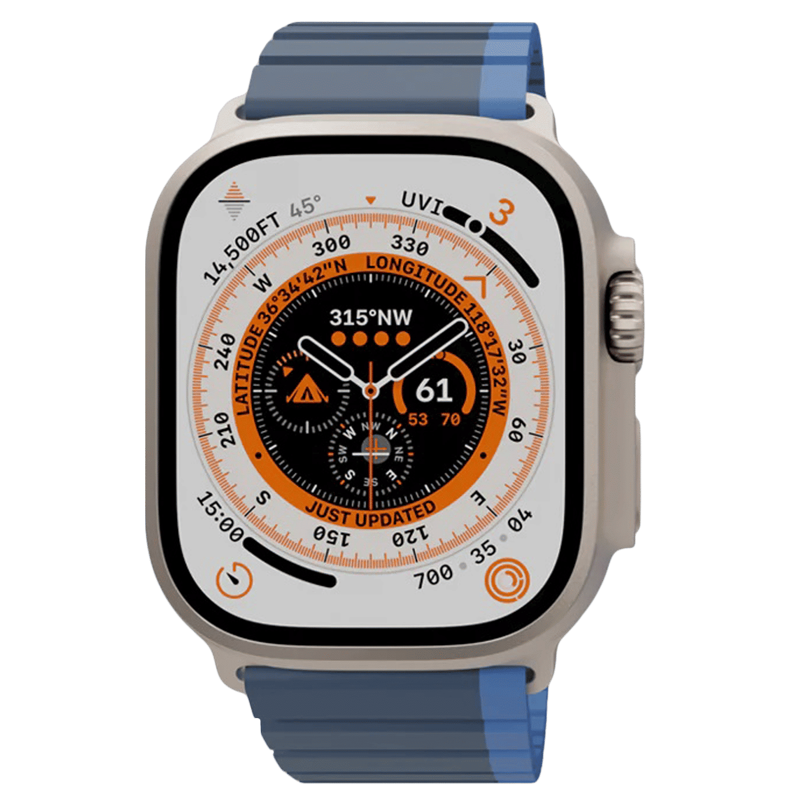 GRIPP Dual Reverser Silicon Magnetic Strap for Apple Watch Ultra 2, Watch Ultra, Watch Series SE, 4, 5, 6, 7, 8, 9 & 10 (44mm / 45mm / 46mm / 49mm) (Lightweight, Dark Blue & Light Blue)_5