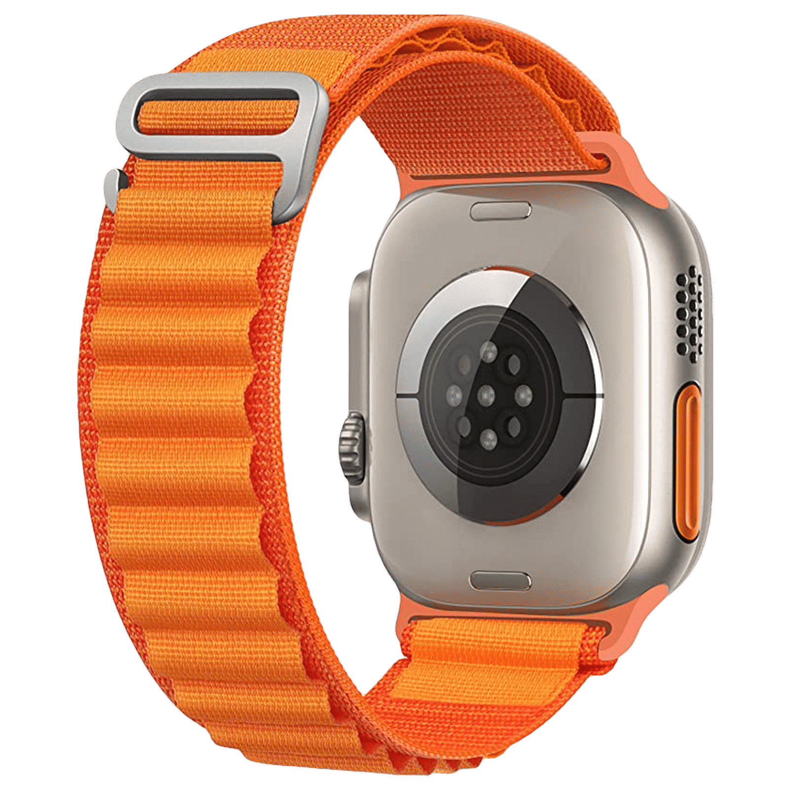 Muvtech Ace Loop Nylon Strap for Apple iWatch (42mm / 44mm / 45mm / 49mm) (Orange)_6