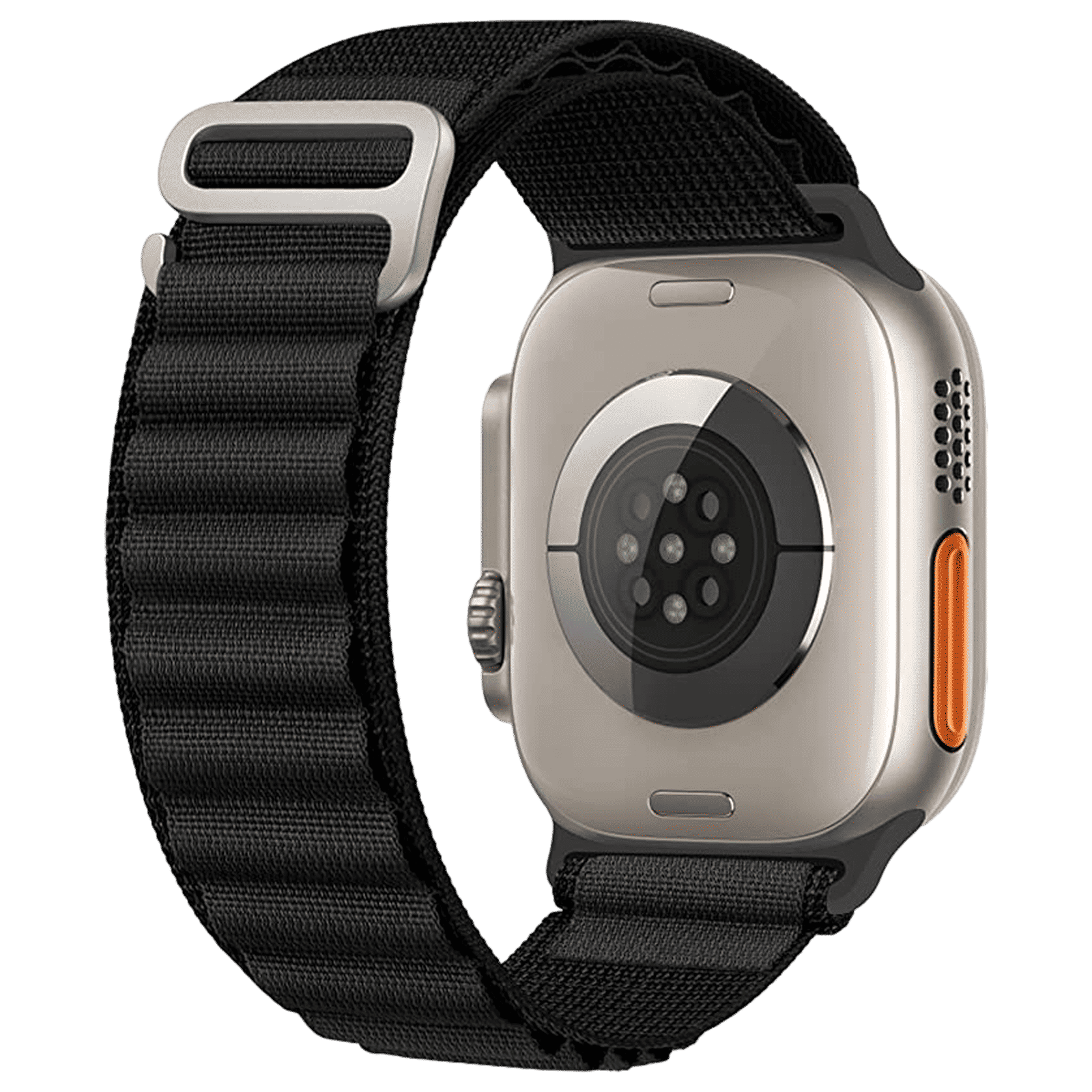 Muvtech Ace Loop Nylon Strap for Apple iWatch (42mm / 44mm / 45mm / 49mm) (Black)_6