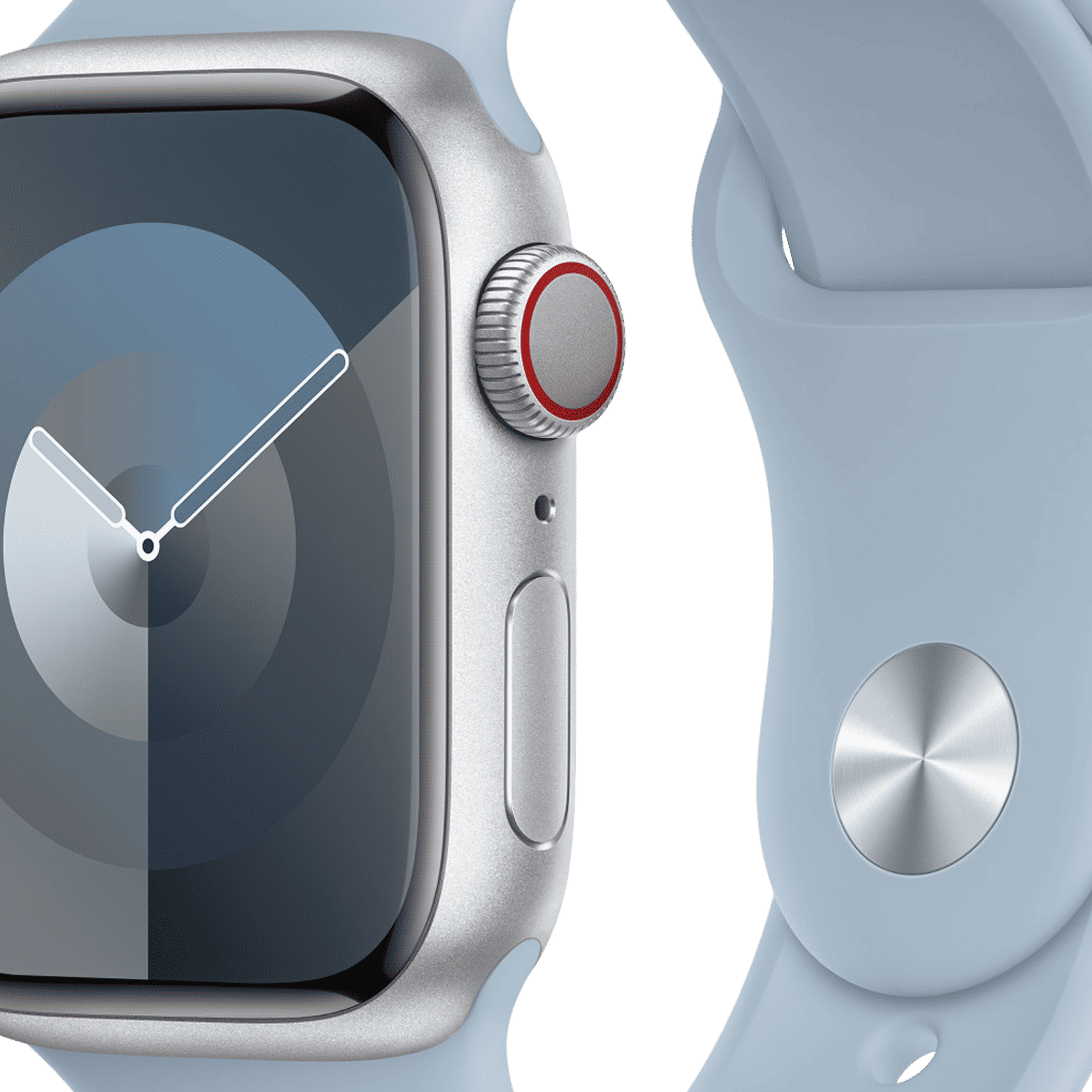 Apple Fluoroelastomer Sport Band for Apple Watch (42mm / 44mm / 45mm / 49mm, M/L) (Durable and Strong, Light Blue)_4