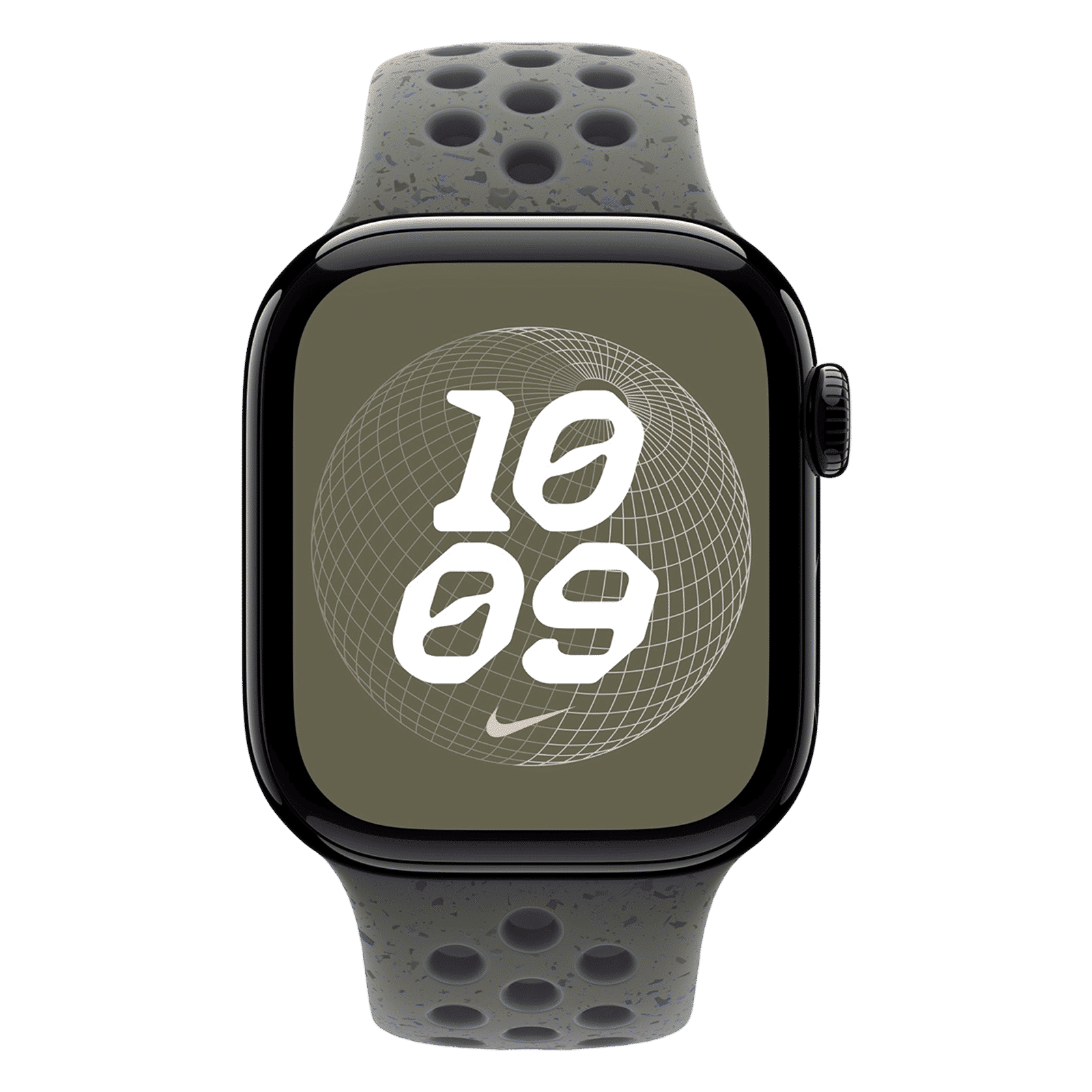 Apple Aluminium & Fluoroelastomer Nike Sport Band for Apple Watch (38mm / 40mm / 41mm, M/L) (Durable & Strong, Cargo Khaki)_3