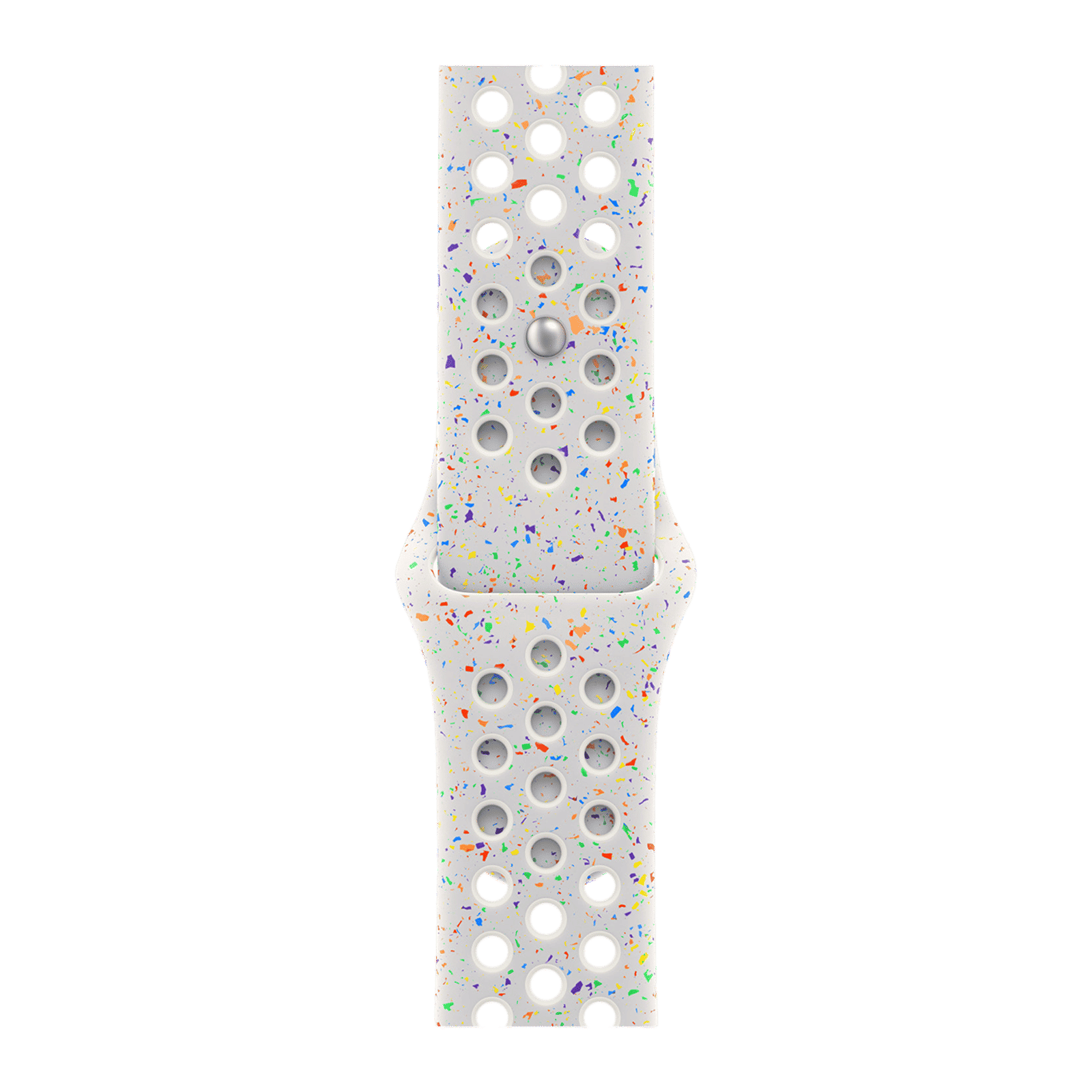 Apple Aluminium & Fluoroelastomer Nike Sport Band for Apple Watch (38mm / 40mm / 41mm, M/L) (Durable & Strong, Pure Platinum)_1