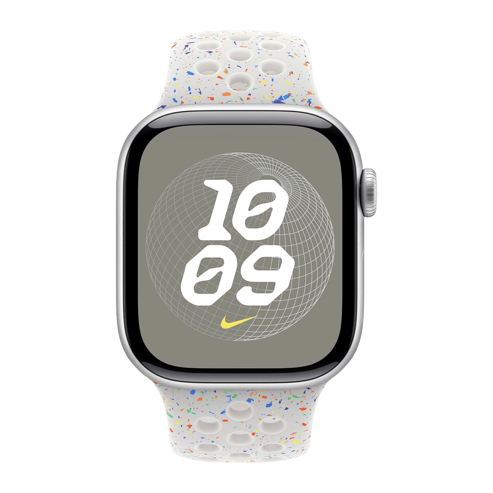 Apple Aluminium & Fluoroelastomer Nike Sport Band for Apple Watch (38mm / 40mm / 41mm, M/L) (Durable & Strong, Pure Platinum)_3