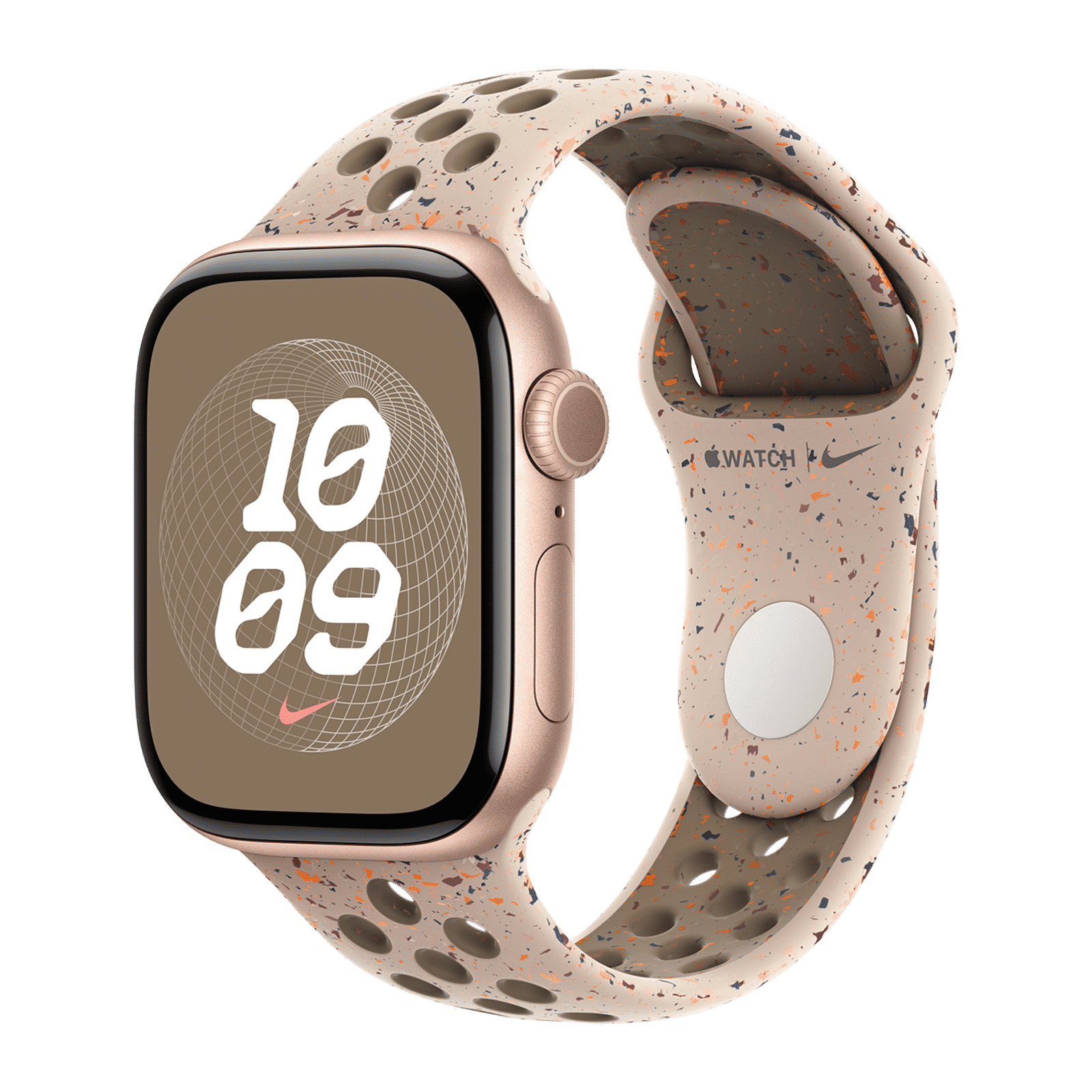 Apple Aluminium & Fluoroelastomer Nike Sport Band for Apple Watch (38mm / 40mm / 41mm, M/L) (Durable & Strong, Desert Stone)_2