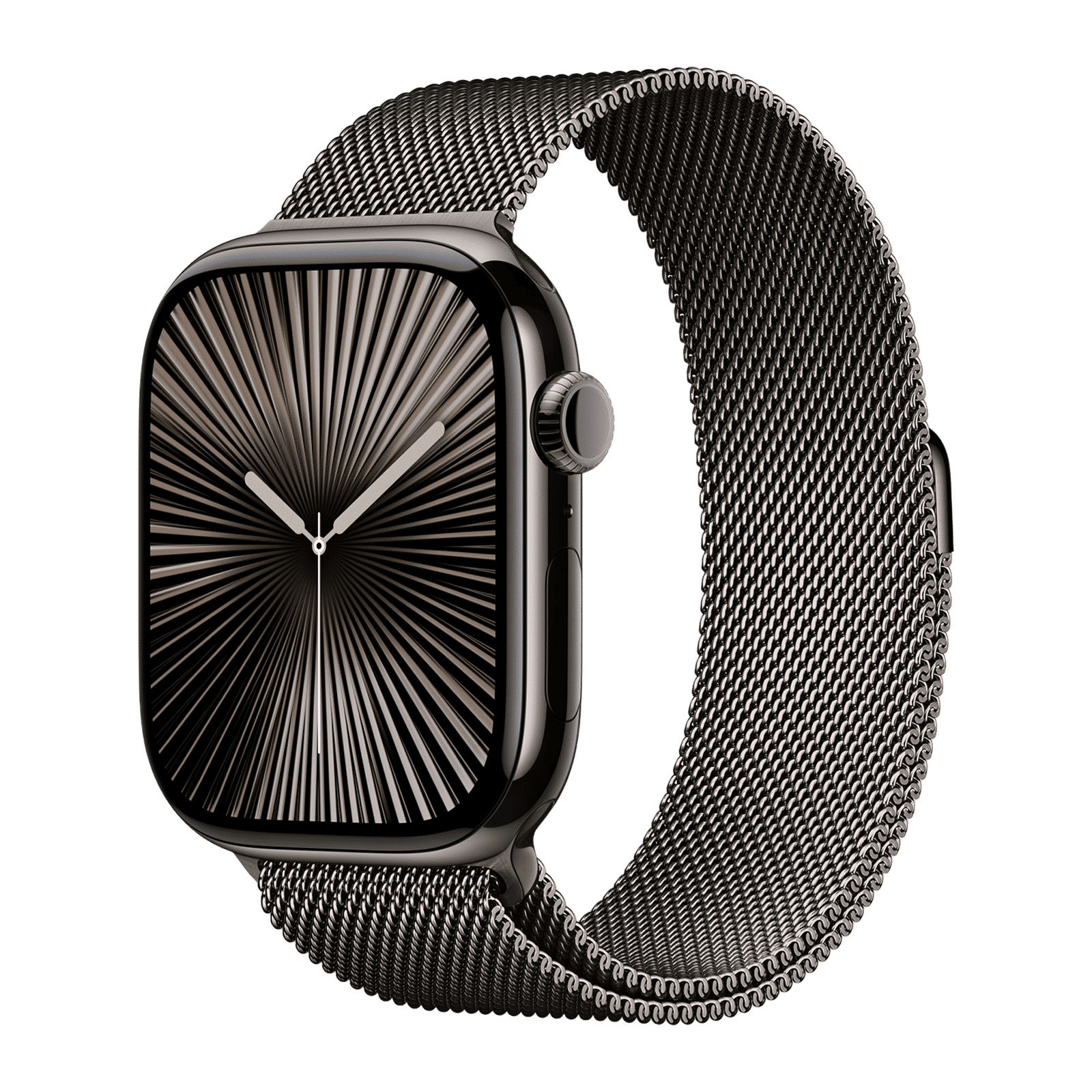 Apple Stainless Steel Magnetic Milanese Loop for Apple Watch (44mm / 45mm / 46mm / 49mm, S / M) (Physical Vapour Deposition Layer, Slate) Apple Stainless Steel Magnetic Milanese Loop for Apple Watch (44mm / 45mm / 46mm / 49mm, S / M) (Physical Vapour Deposition Layer, Slate)_2