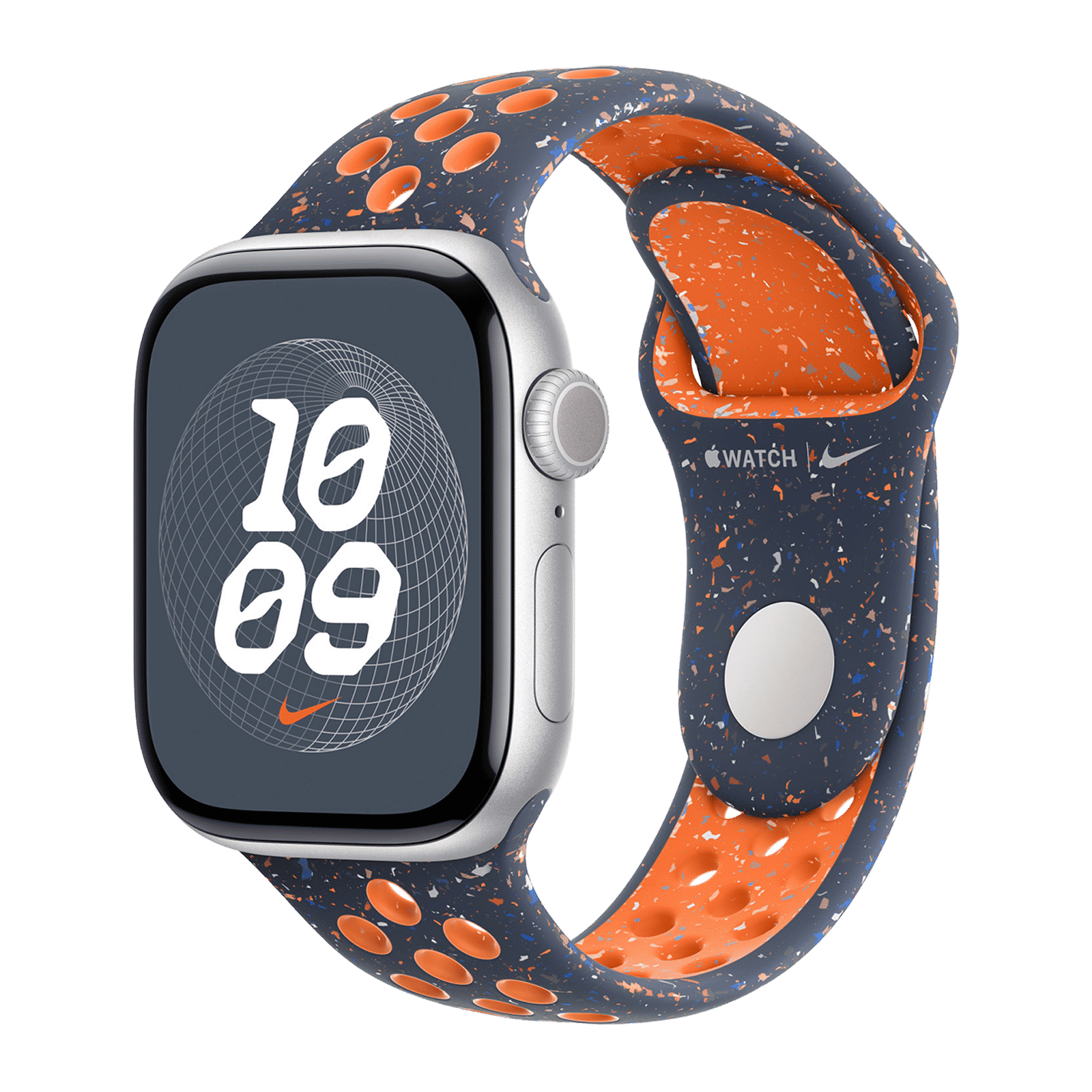 Apple Aluminium & Fluoroelastomer Nike Sport Band for Apple Watch (38mm / 40mm / 41mm, M/L) (Durable & Strong, Blue Flame)_2
