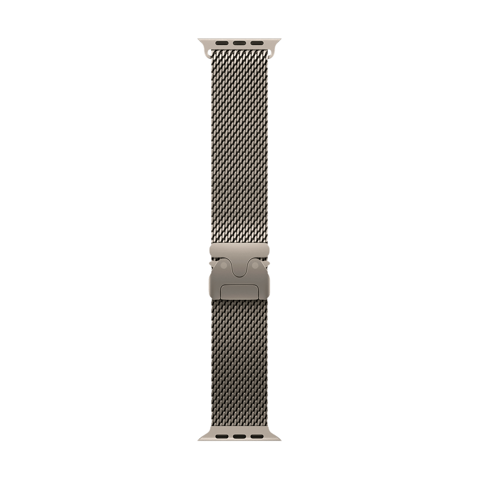 Apple Titanium Milanese Loop for Apple Watch (44mm / 45mm / 46mm / 49mm, Medium) (Secure Parachute Style Buckle, Natural)_1