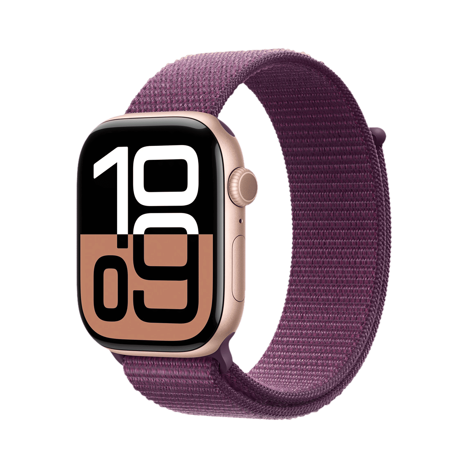 Apple Nylon, Polyester & Spandex Sport Loop for Apple Watch (44mm / 45mm / 46mm / 49mm) (Hook-and-Loop Fastener, Plum)_2
