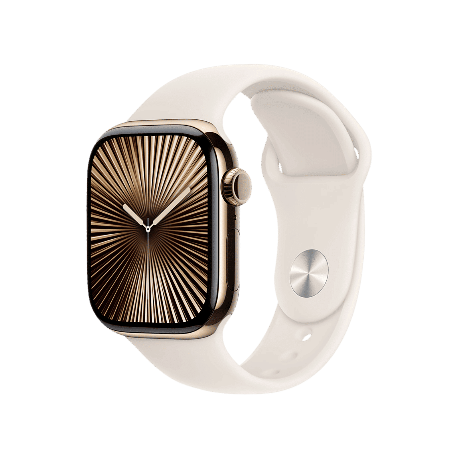 Apple Fluoroelastomer Sport Band for Apple Watch (38mm / 40mm / 41mm / 42mm, S/M) (Durable & Strong, Starlight)_2