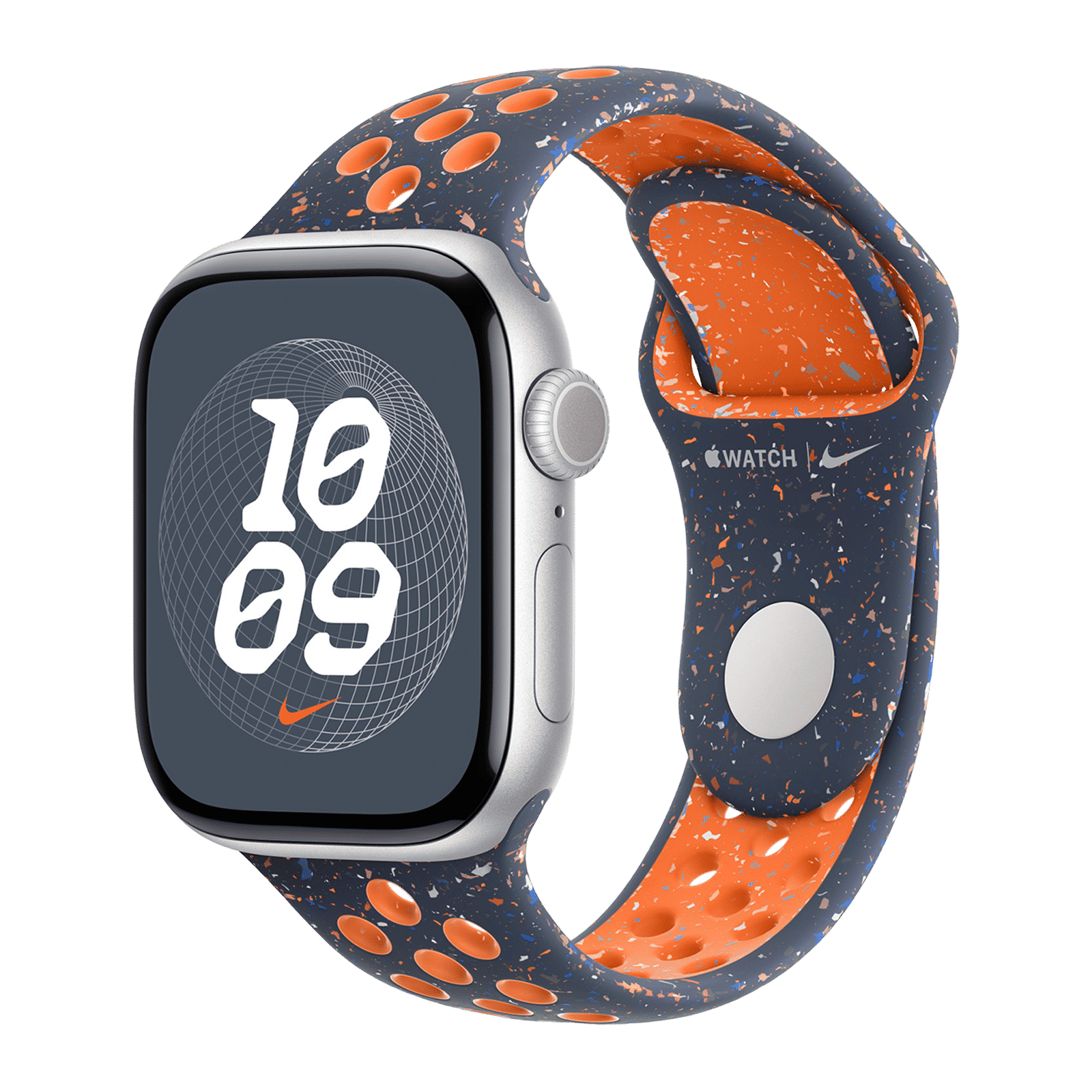 Apple Aluminium & Fluoroelastomer Nike Sport Band for Apple Watch (38mm / 40mm / 41mm / 42mm, S/M) (Durable & Strong, Blue Flame)_2
