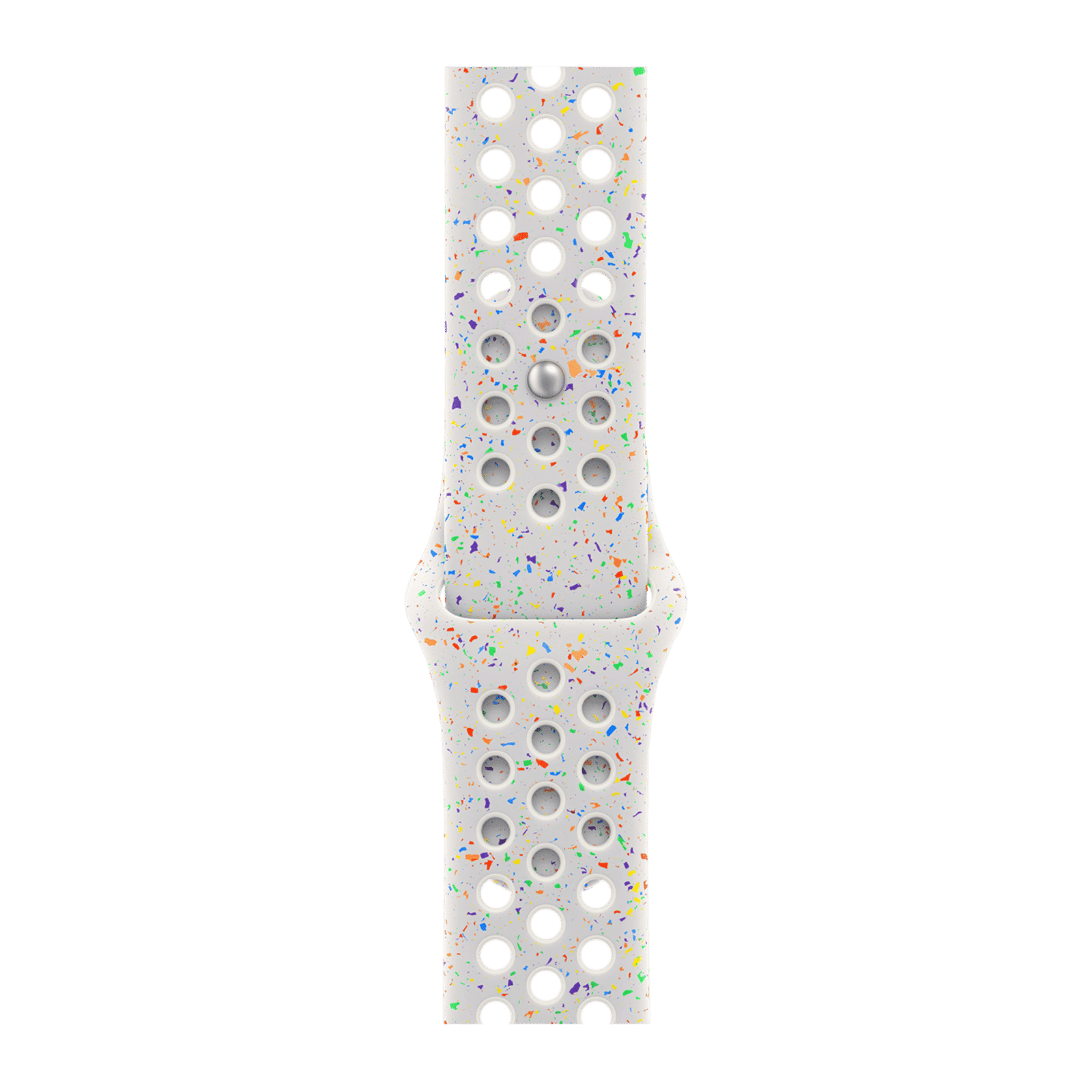 Apple Aluminium & Fluoroelastomer Nike Sport Band for Apple Watch (44mm / 45mm / 46mm / 49mm, S/M) (Durable & Strong, Pure Platinum)_1