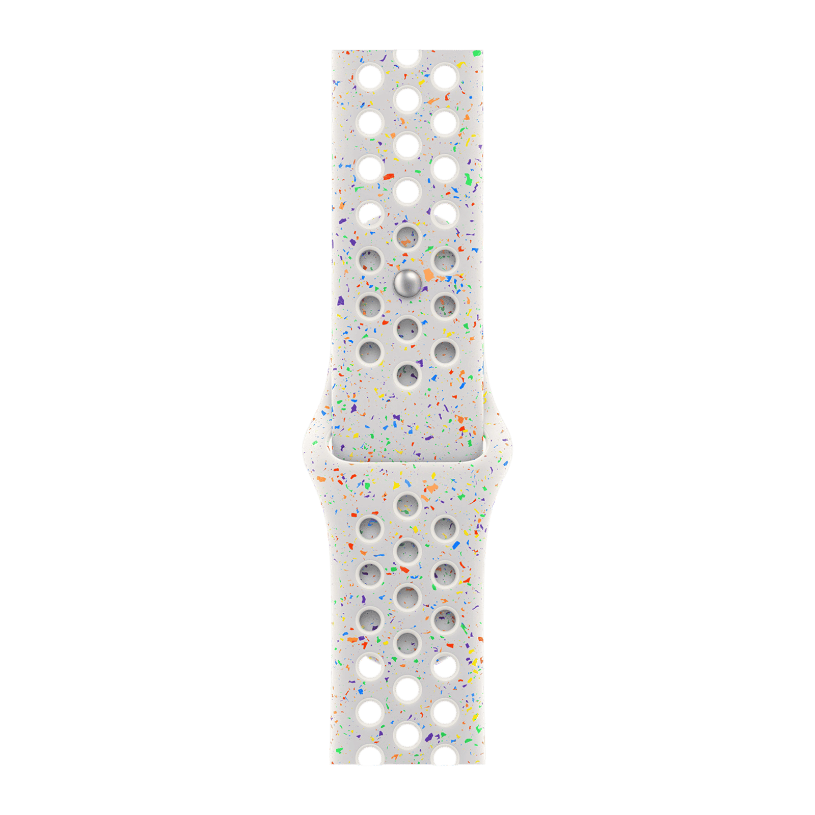 Apple Aluminium & Fluoroelastomer Nike Sport Band for Apple Watch (44mm / 45mm / 46mm / 49mm, M/L) (Durable & Strong, Pure Platinum)_1