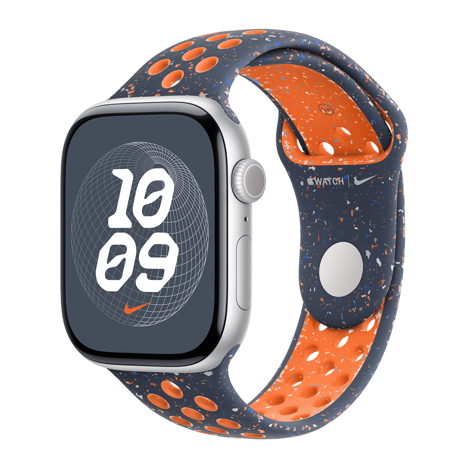 Apple Aluminium & Fluoroelastomer Nike Sport Band for Apple Watch (44mm / 45mm / 46mm / 49mm, S/M) (Durable & Strong, Blue Flame)_2