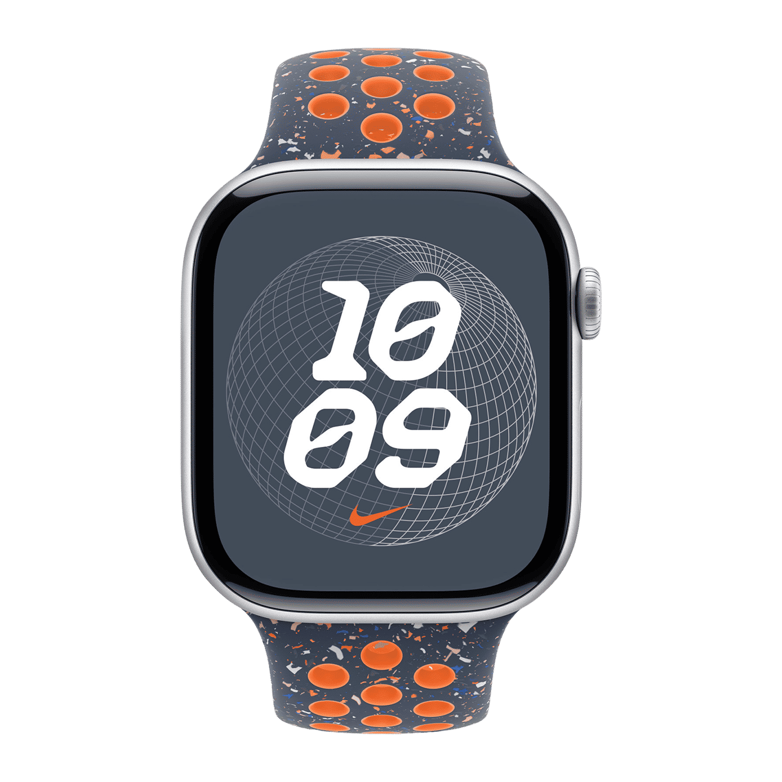 Apple Aluminium & Fluoroelastomer Nike Sport Band for Apple Watch (44mm / 45mm / 46mm / 49mm, M/L) (Durable & Strong, Blue Flame)_3