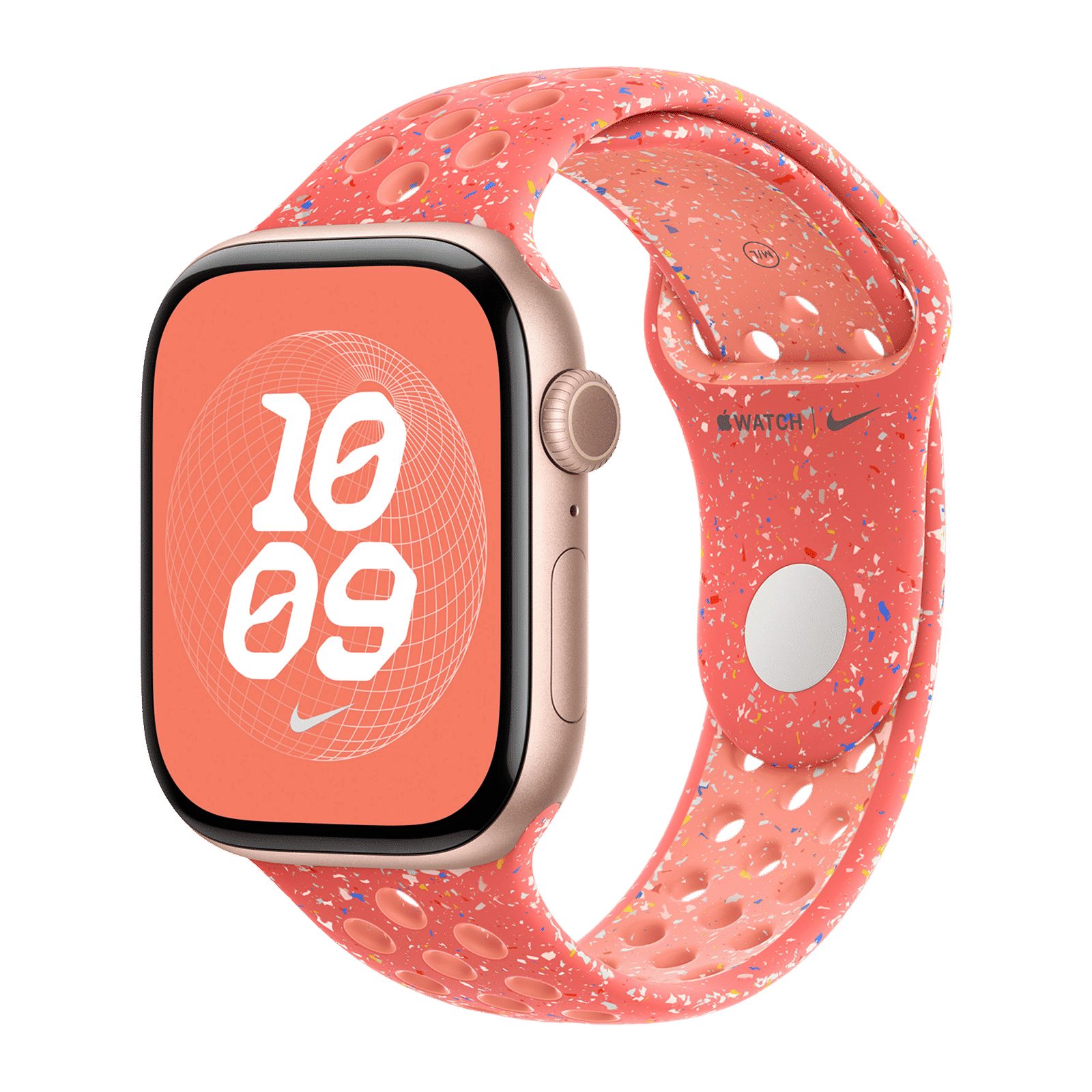 Apple Aluminium & Fluoroelastomer Nike Sport Band for Apple Watch (44mm / 45mm / 46mm / 49mm, S/M) (Durable & Strong, Magic Ember)_2