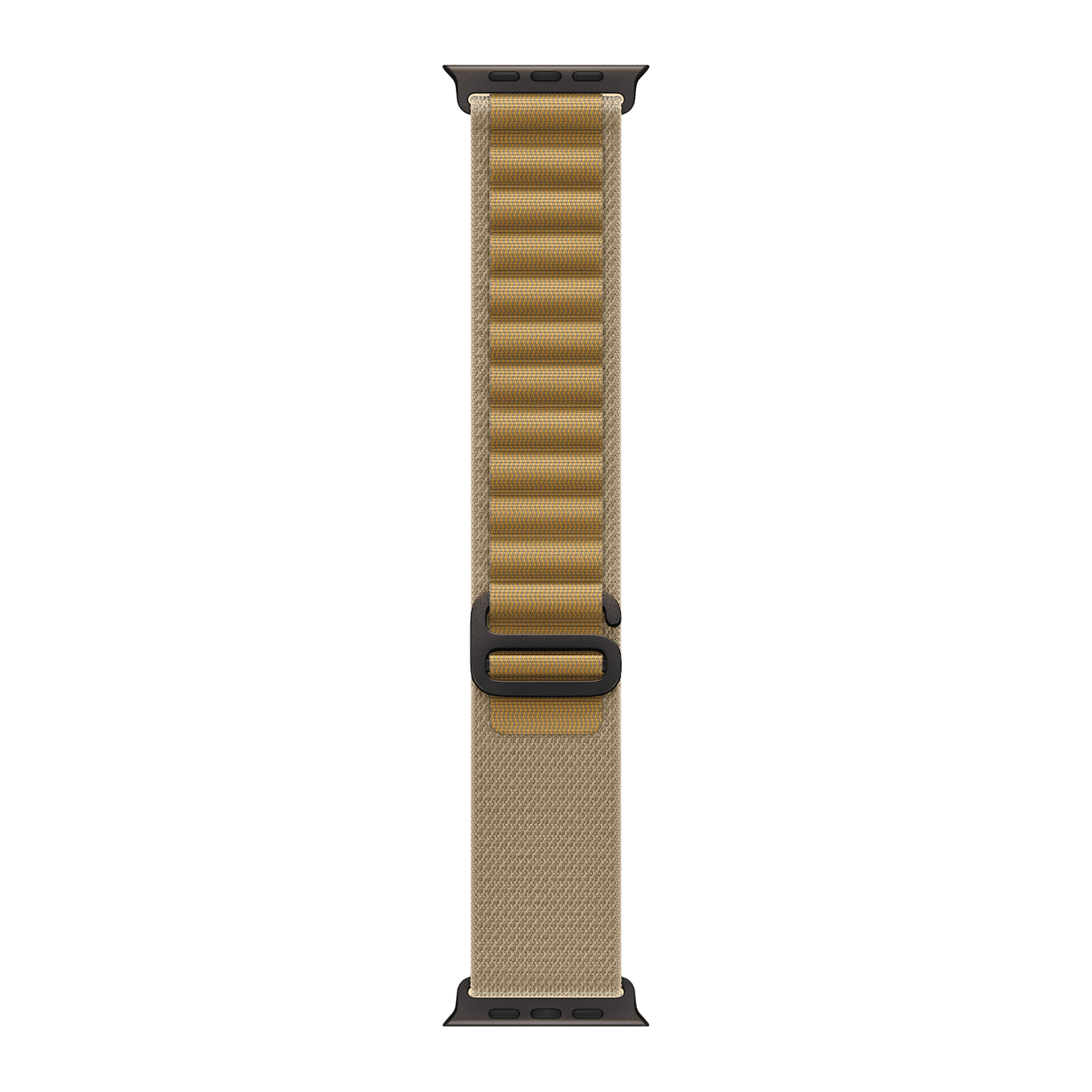 Apple Polyester, Spandex & Black Titanium Alpine Loop for Apple Watch (44mm / 45mm / 46mm / 49mm, Medium) (Corrosion Resistant, Tan)_1