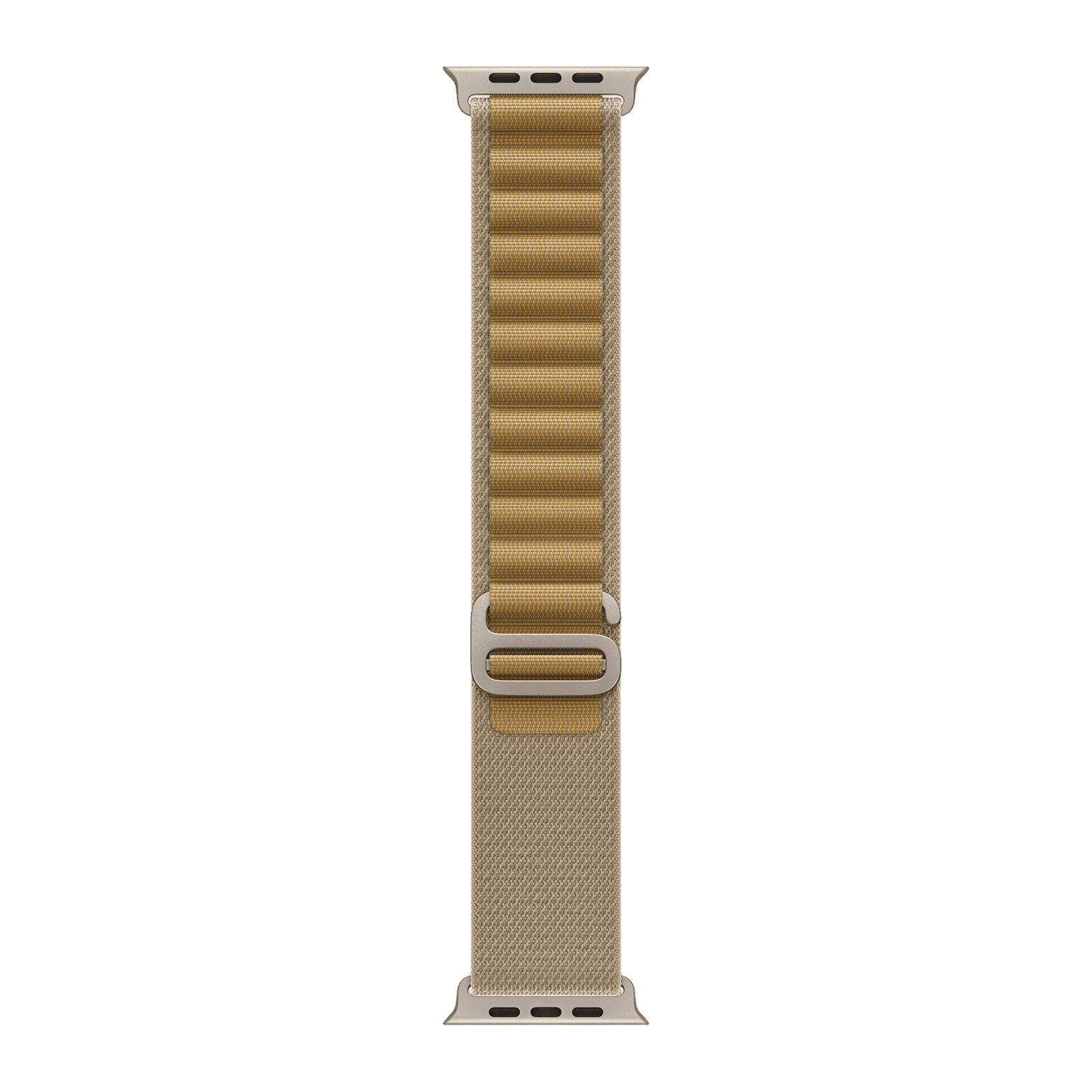Apple Spandex, Polyester & Natural Titanium Alpine Loop for Apple Watch (44mm / 45mm / 46mm / 49mm, Small) (Corrosion Resistant, Tan)_1