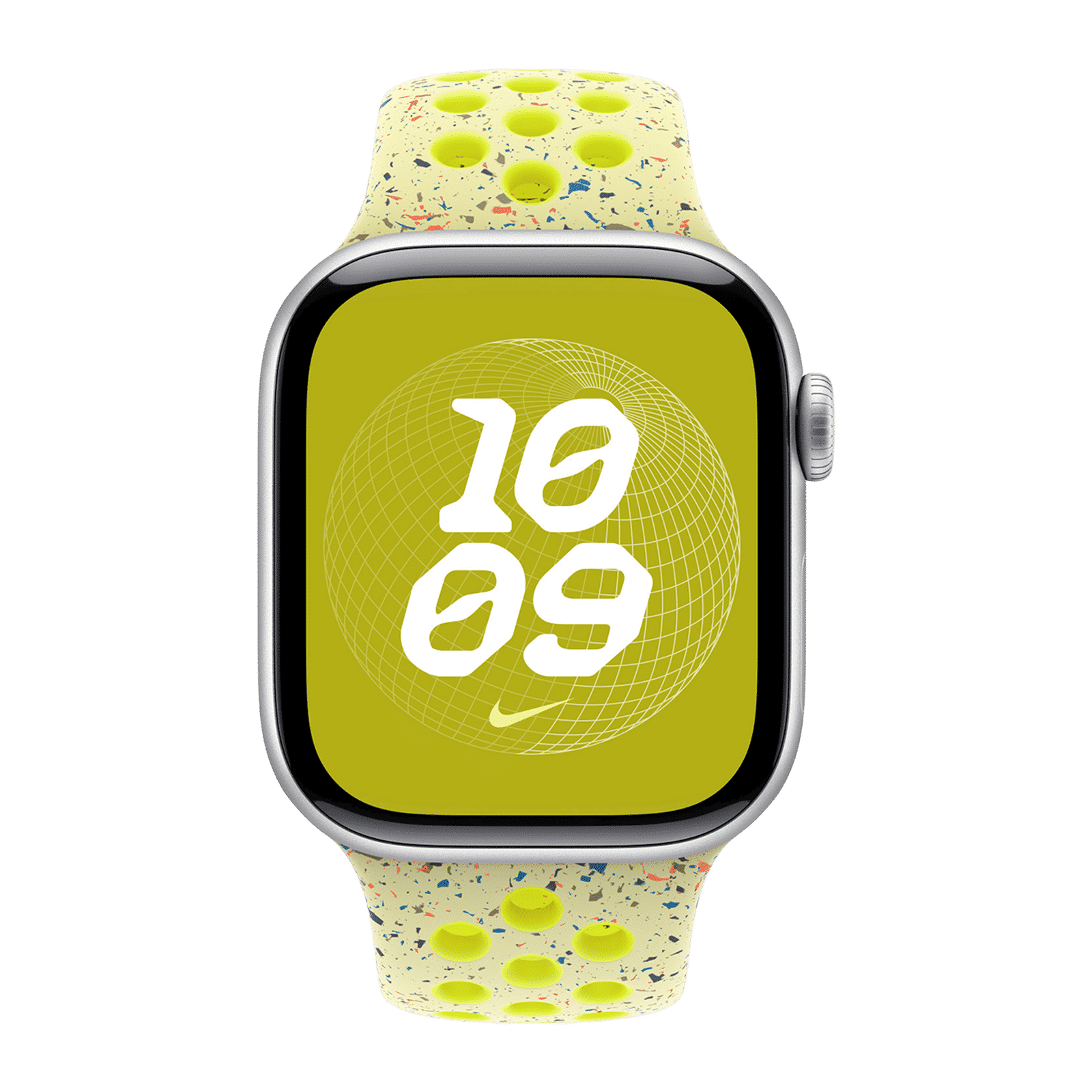 Apple Aluminium & Fluoroelastomer Nike Sport Band for Apple Watch (38mm / 40mm / 41mm / 42mm, S/M) (Durable & Strong, Volt Splash)_3