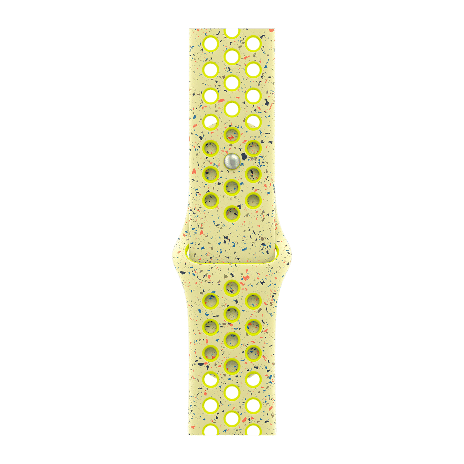 Apple Aluminium & Fluoroelastomer Nike Sport Band for Apple Watch (44mm / 45mm / 46mm / 49mm, M/L) (Durable & Strong, Volt Splash)_1