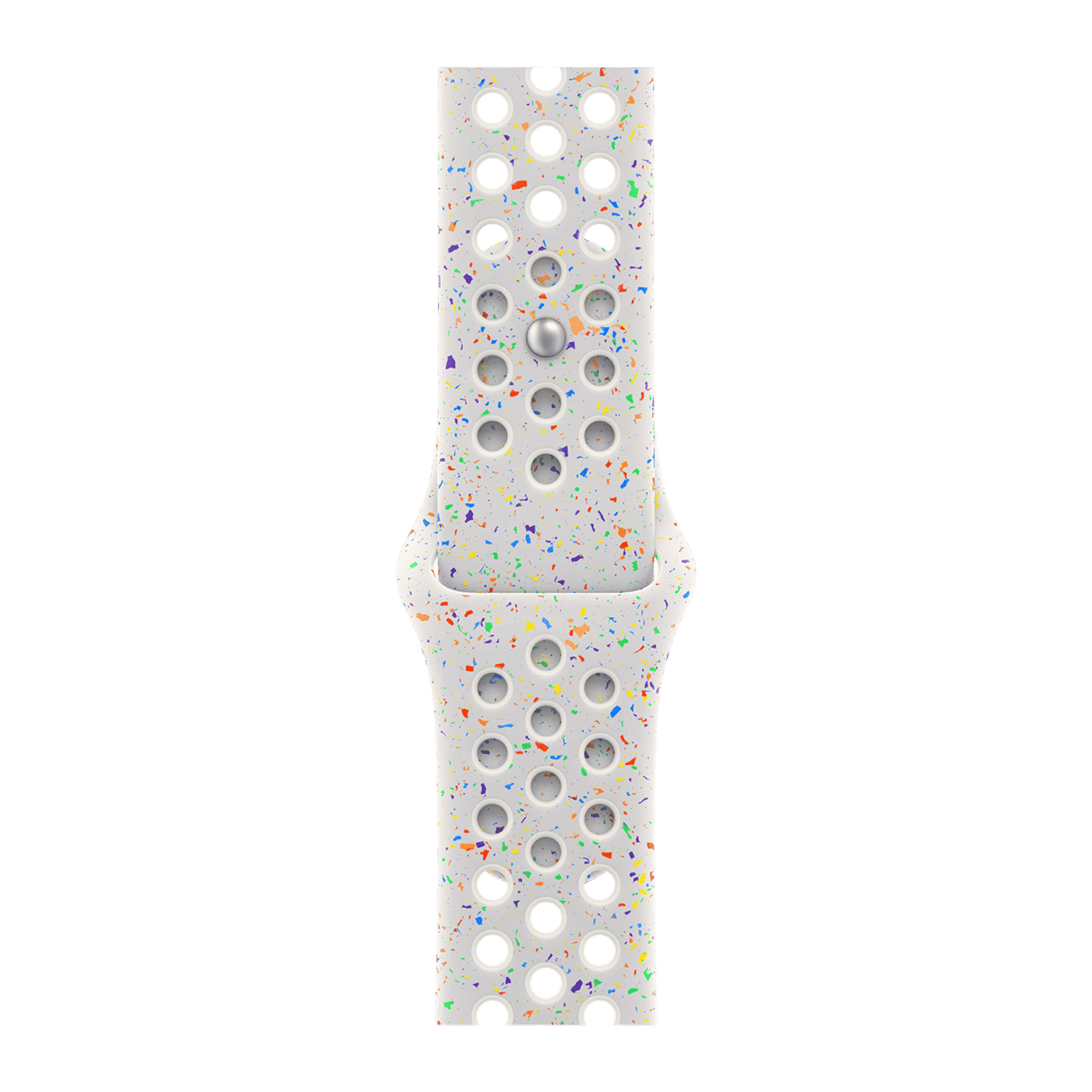 Apple Aluminium & Fluoroelastomer Nike Sport Band for Apple Watch (38mm / 40mm / 41mm / 42mm, S/M) (Durable & Strong, Pure Platinum)_1