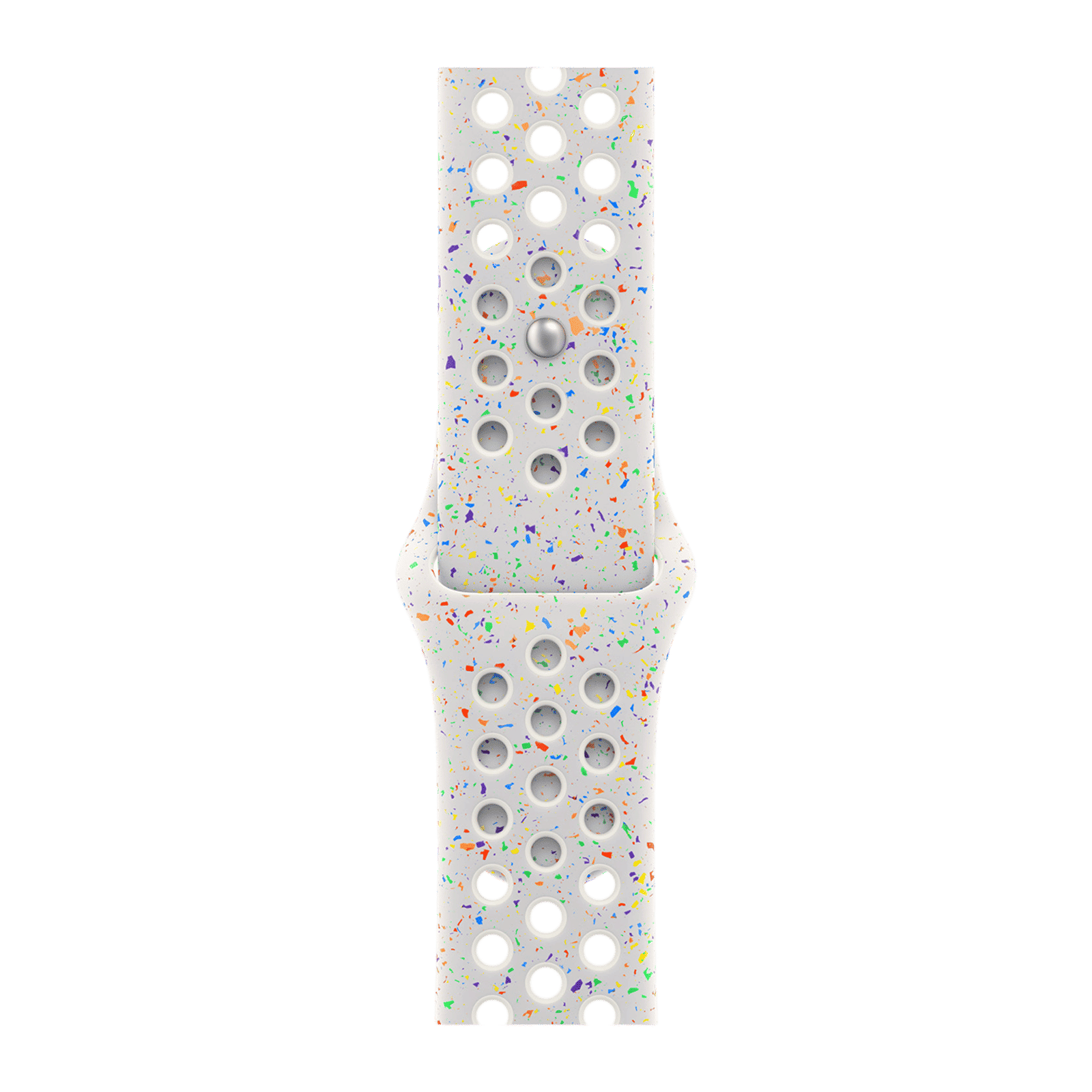 Apple Aluminium & Fluoroelastomer Nike Sport Band for Apple Watch (38mm / 40mm / 41mm / 42mm, M/L) (Durable & Strong, Pure Platinum)_1