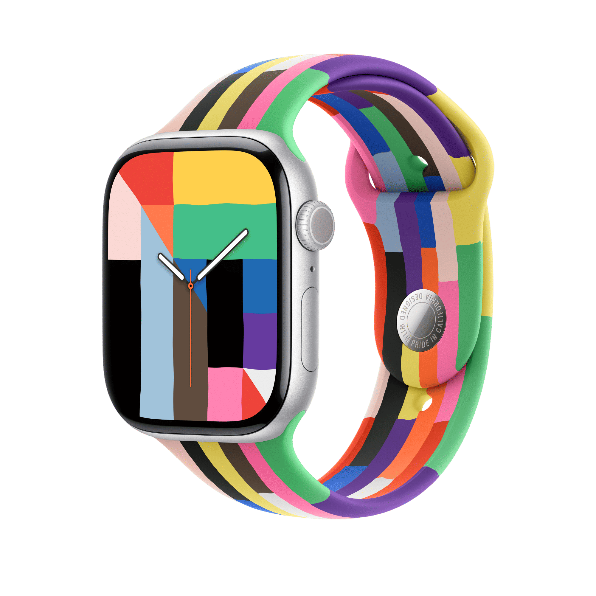 Apple Fluoroelastomer Sport Band for Apple (44mm / 45mm / 46mm / 49mm, M / L) (Pin-and-tuck Closure, Pride Edition)_2