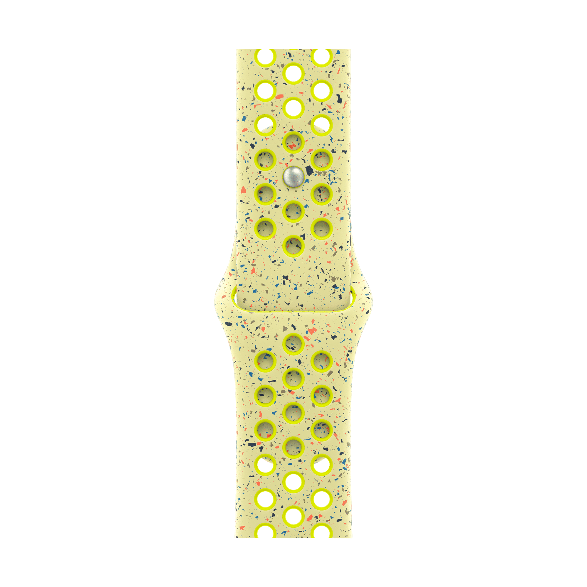 Apple Aluminium & Fluoroelastomer Nike Sport Band for Apple (44mm / 45mm / 46mm / 49mm, M/L) (Strong & Durable, Volt Splash)_1