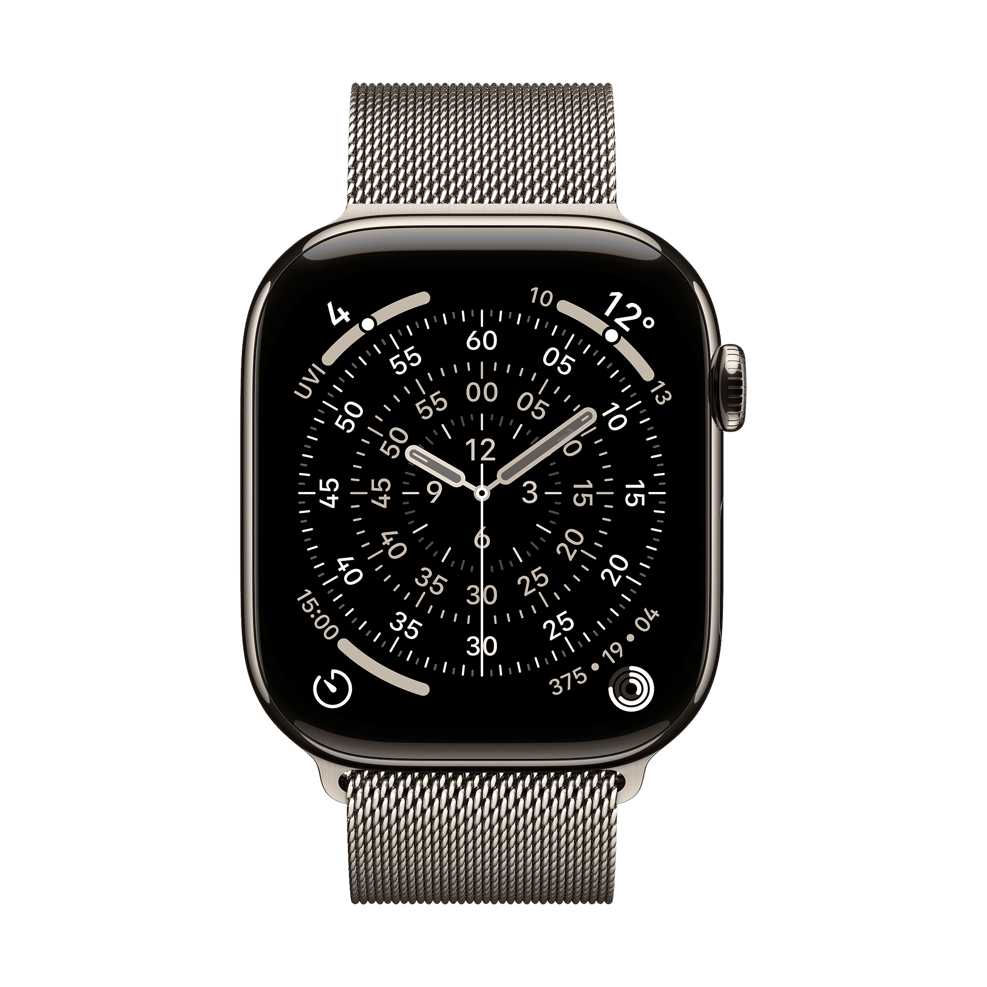 Apple Stainless Steel Milanese Loop for Apple (44mm / 45mm / 46mm / 49mm, S/M) (Physical Vapour Deposition Layer, Natural)_3